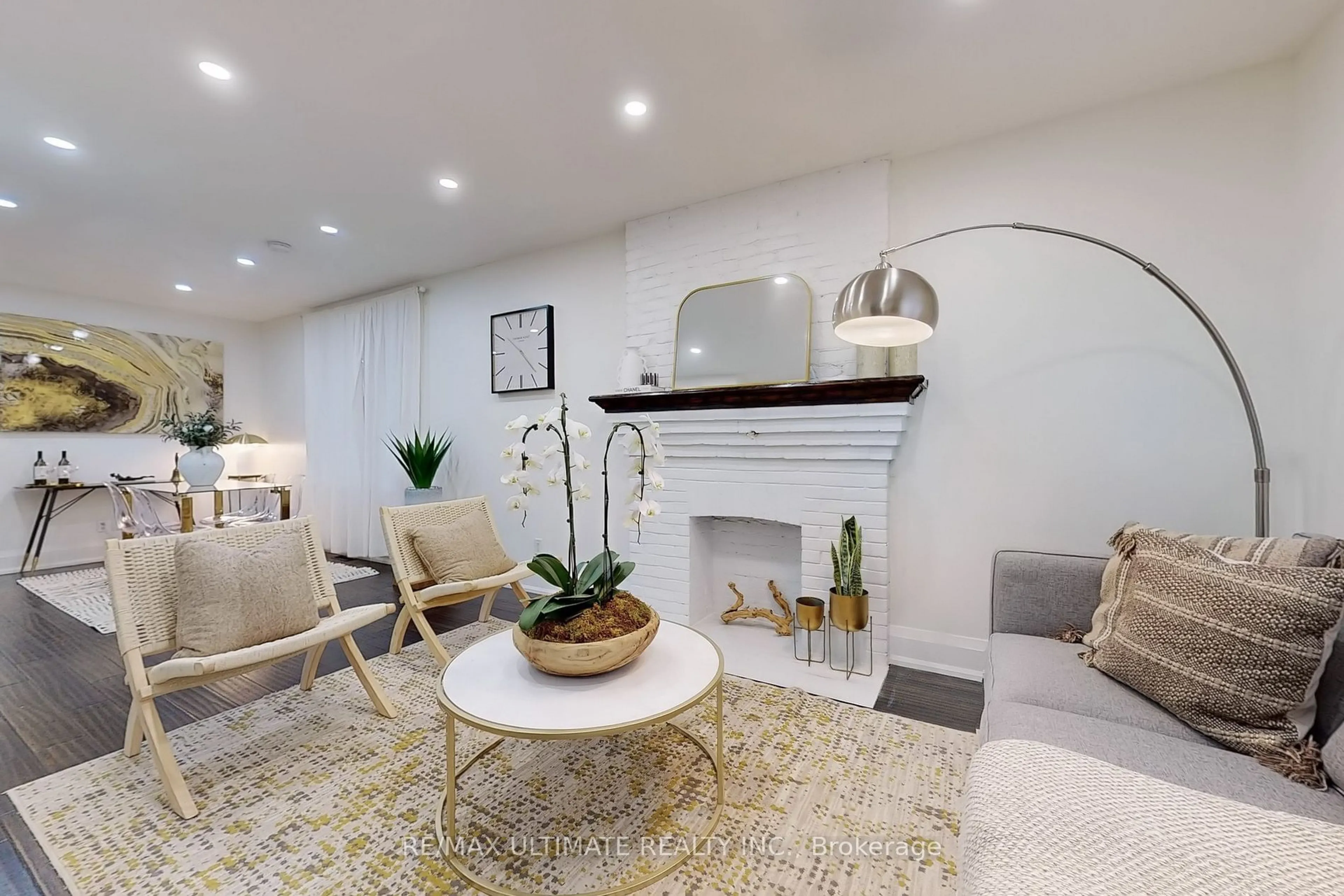 Living room with furniture, ceramic/tile floor for 1051 St. Clarens Ave, Toronto Ontario M6H 3X8