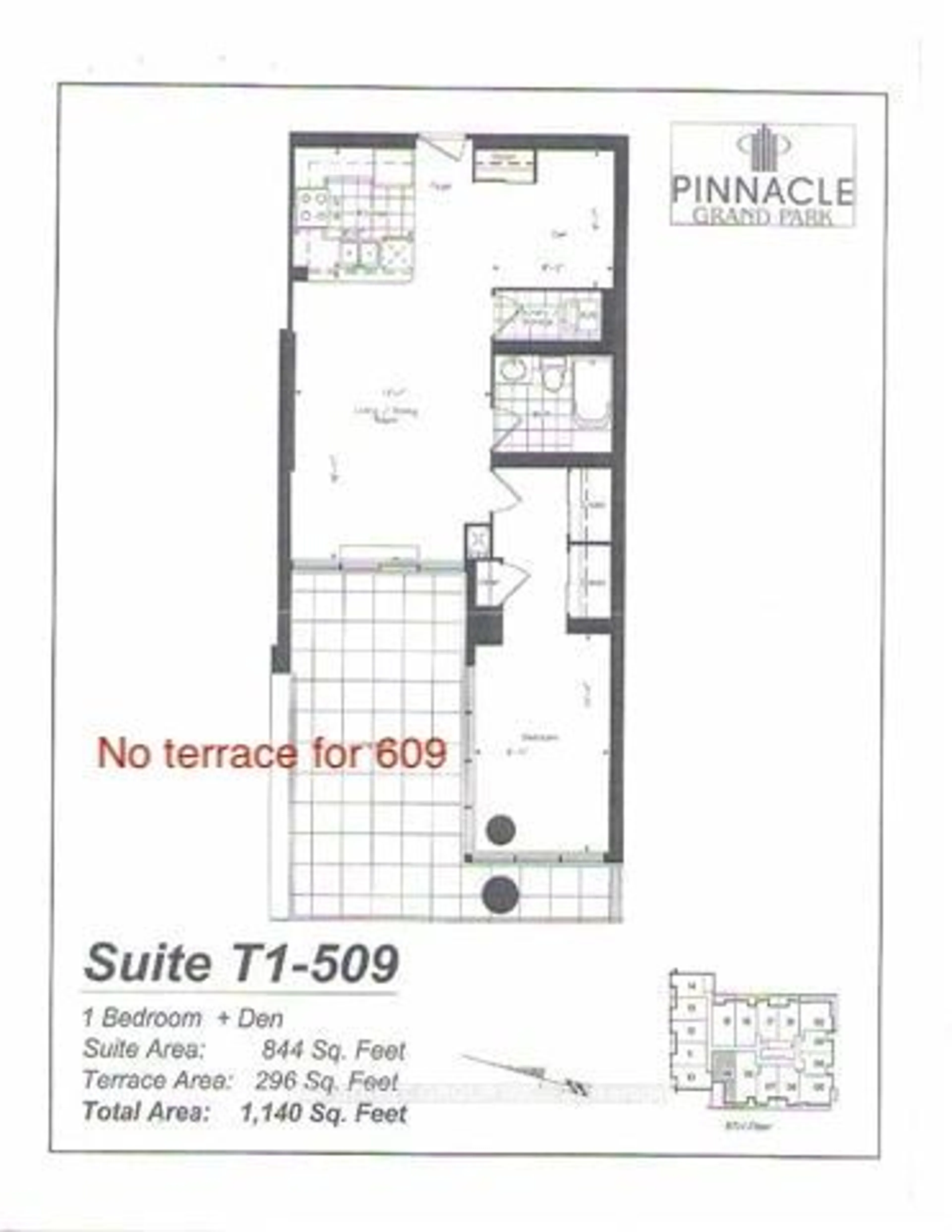 Floor plan for 3985 Grand Park Dr #609, Mississauga Ontario L5B 0H8