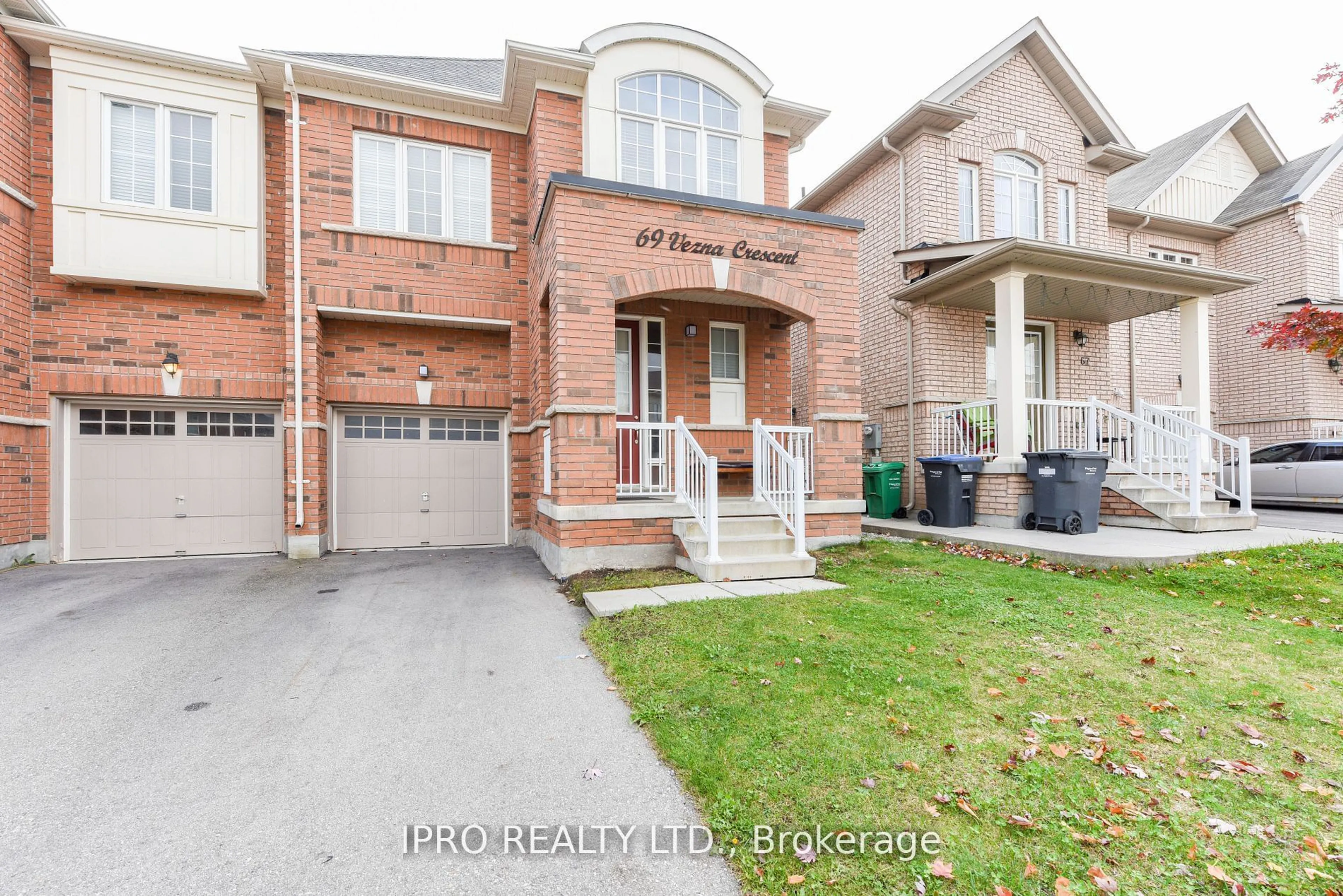 Home with brick exterior material, street for 69 Vezna Cres, Brampton Ontario L6Z 5K4