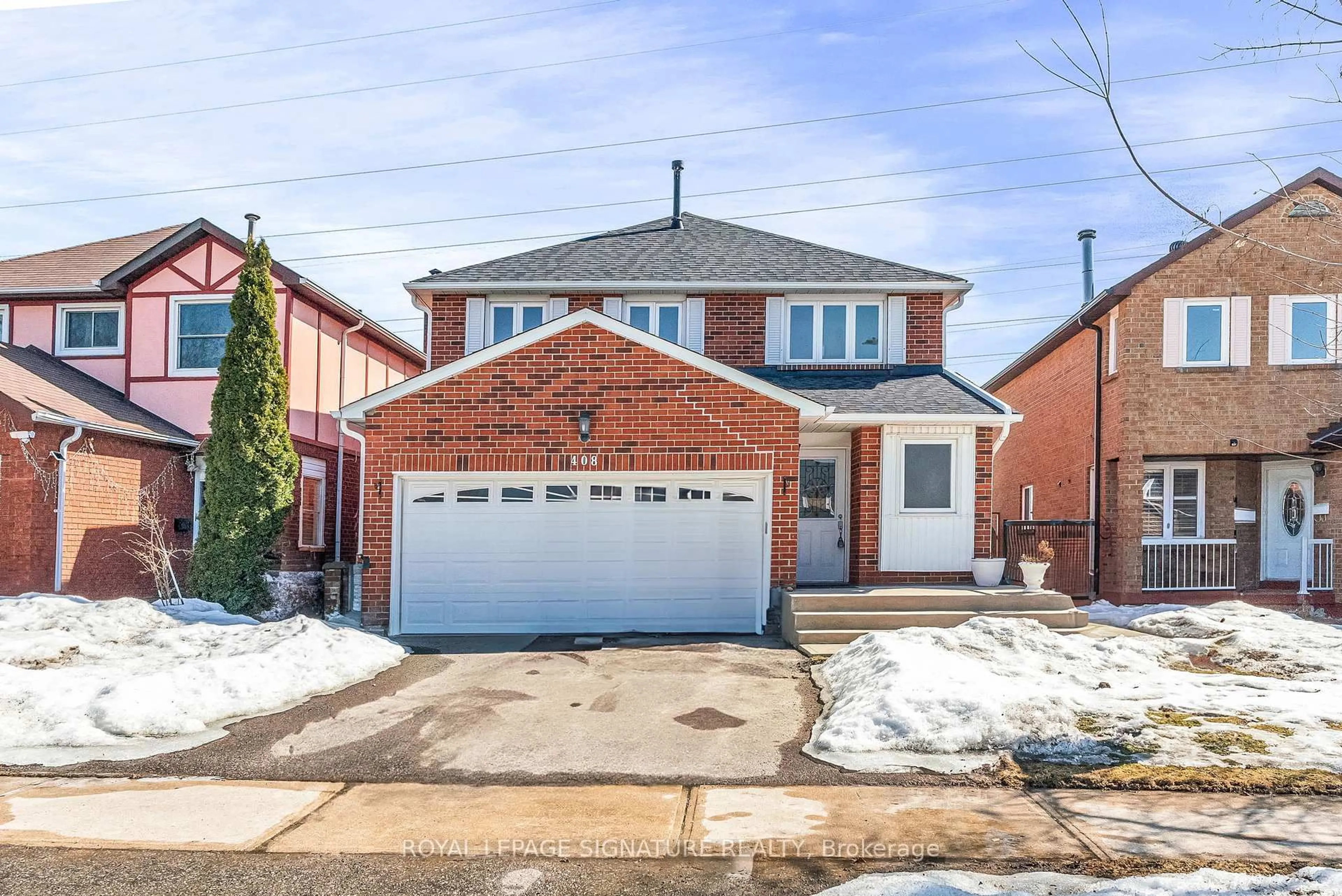 Home with brick exterior material, street for 408 Laurentian Ave, Mississauga Ontario L4Z 2J3