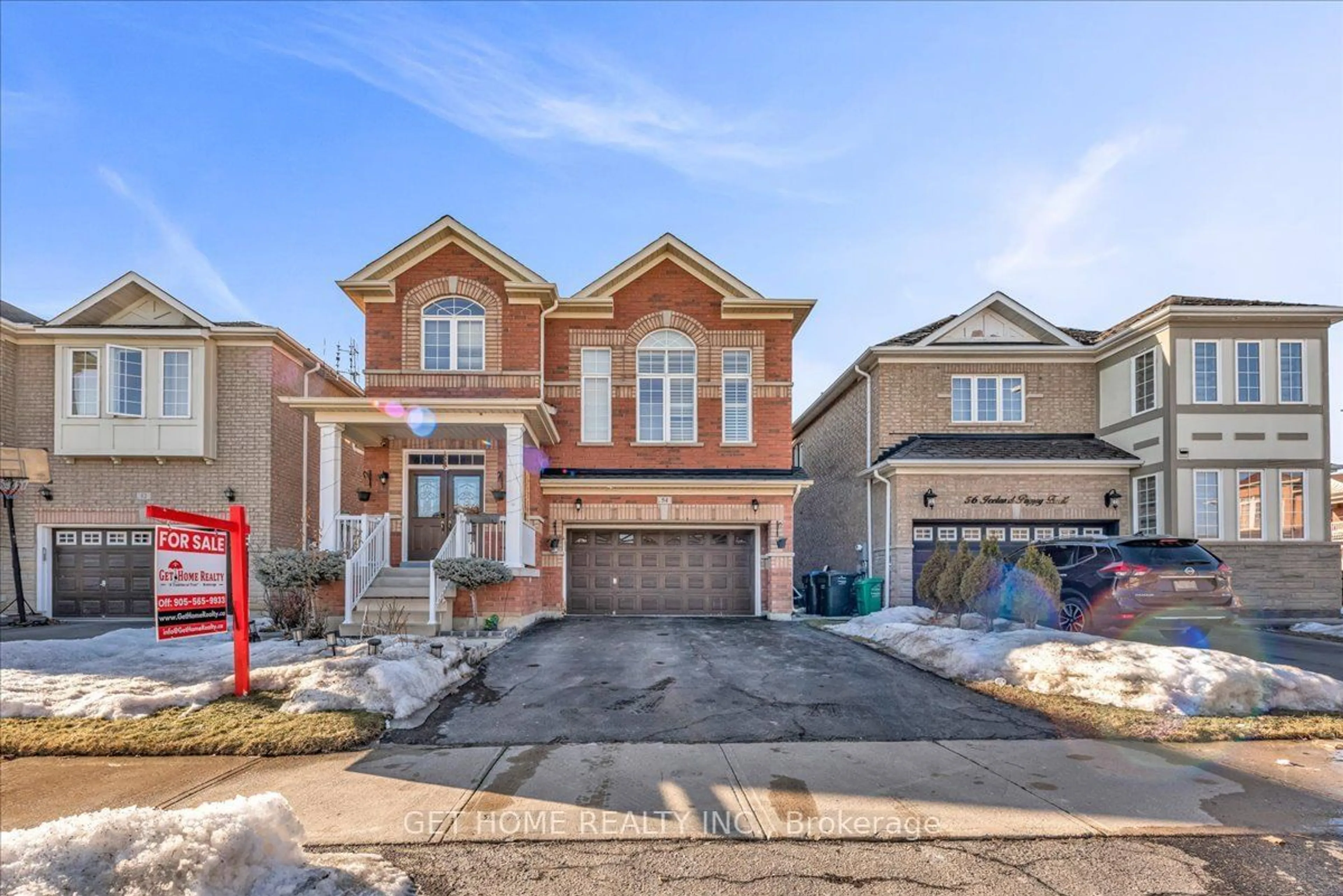 Home with brick exterior material, street for 54 Iceland Poppy Tr, Brampton Ontario L7A 0M9