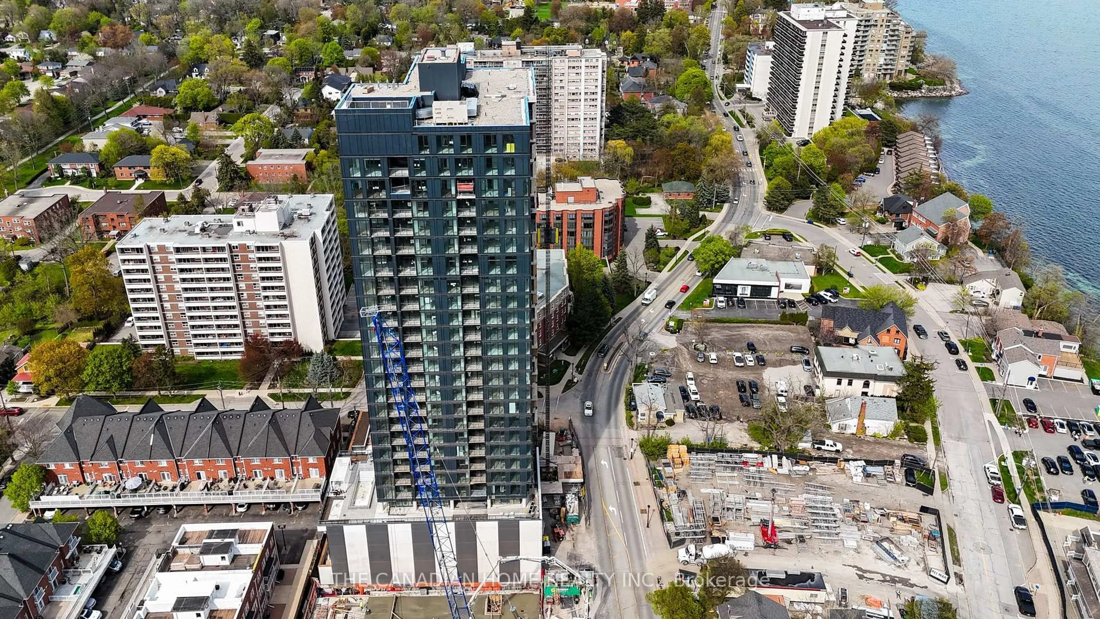 A pic from outside/outdoor area/front of a property/back of a property/a pic from drone, city buildings view from balcony for 370 Martha St #511, Burlington Ontario L7R 0G9