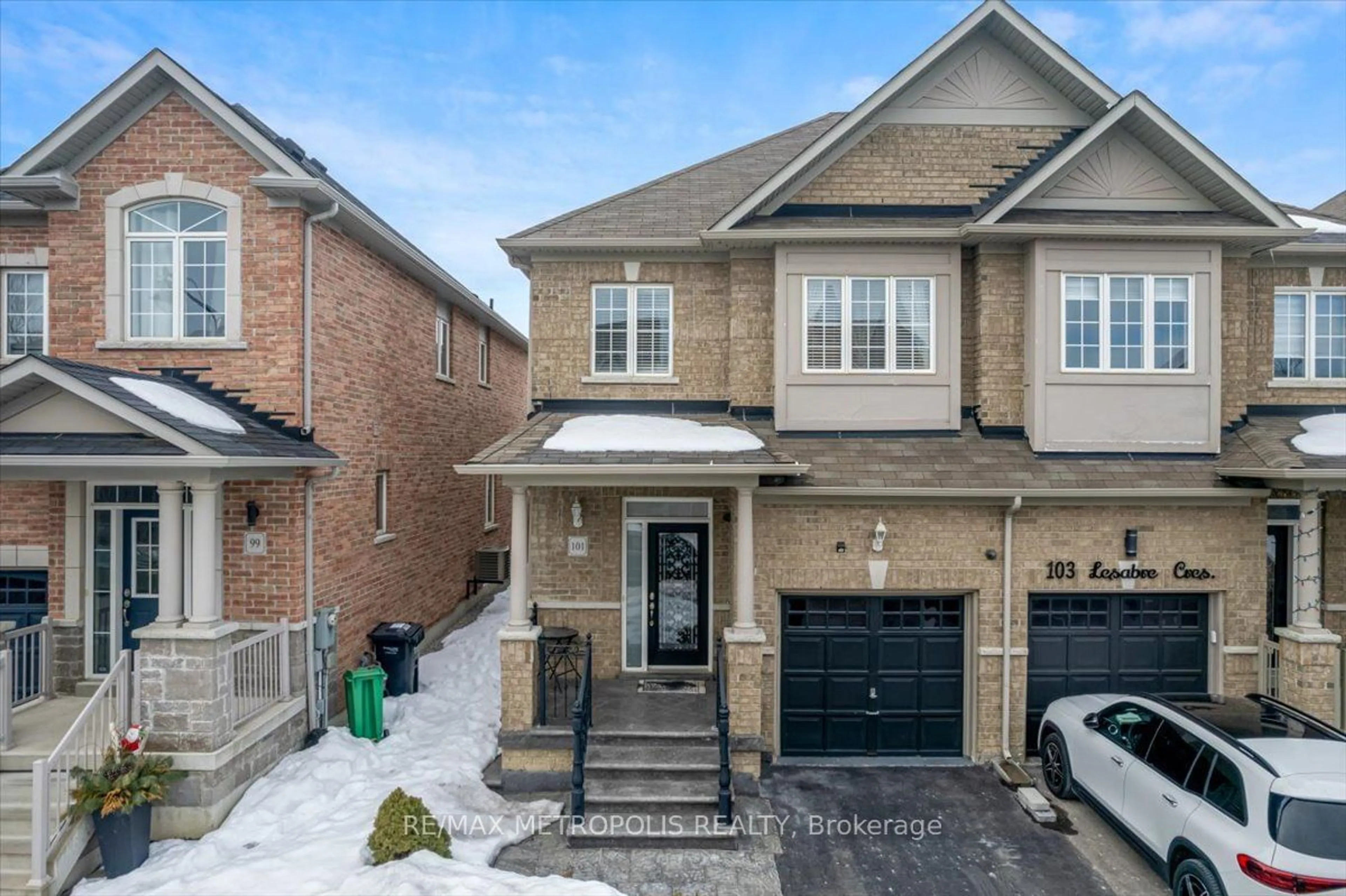 Home with brick exterior material, street for 101 Lesabre Cres, Brampton Ontario L6P 0W4