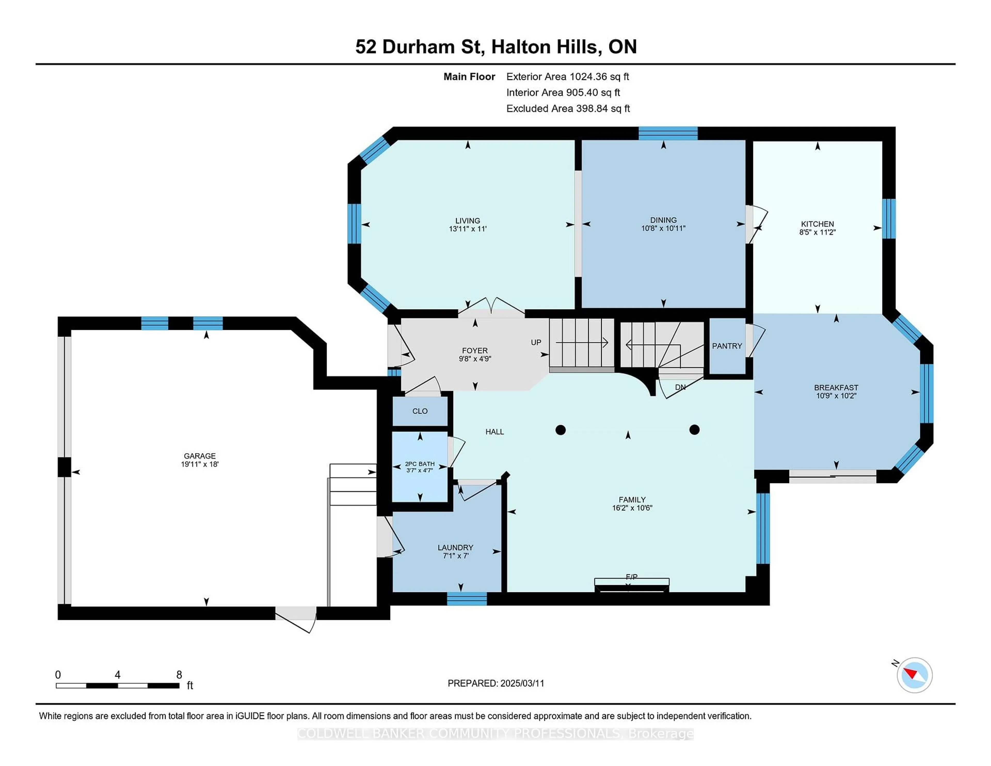 Floor plan for 52 Durham St, Halton Hills Ontario L7G 5X4