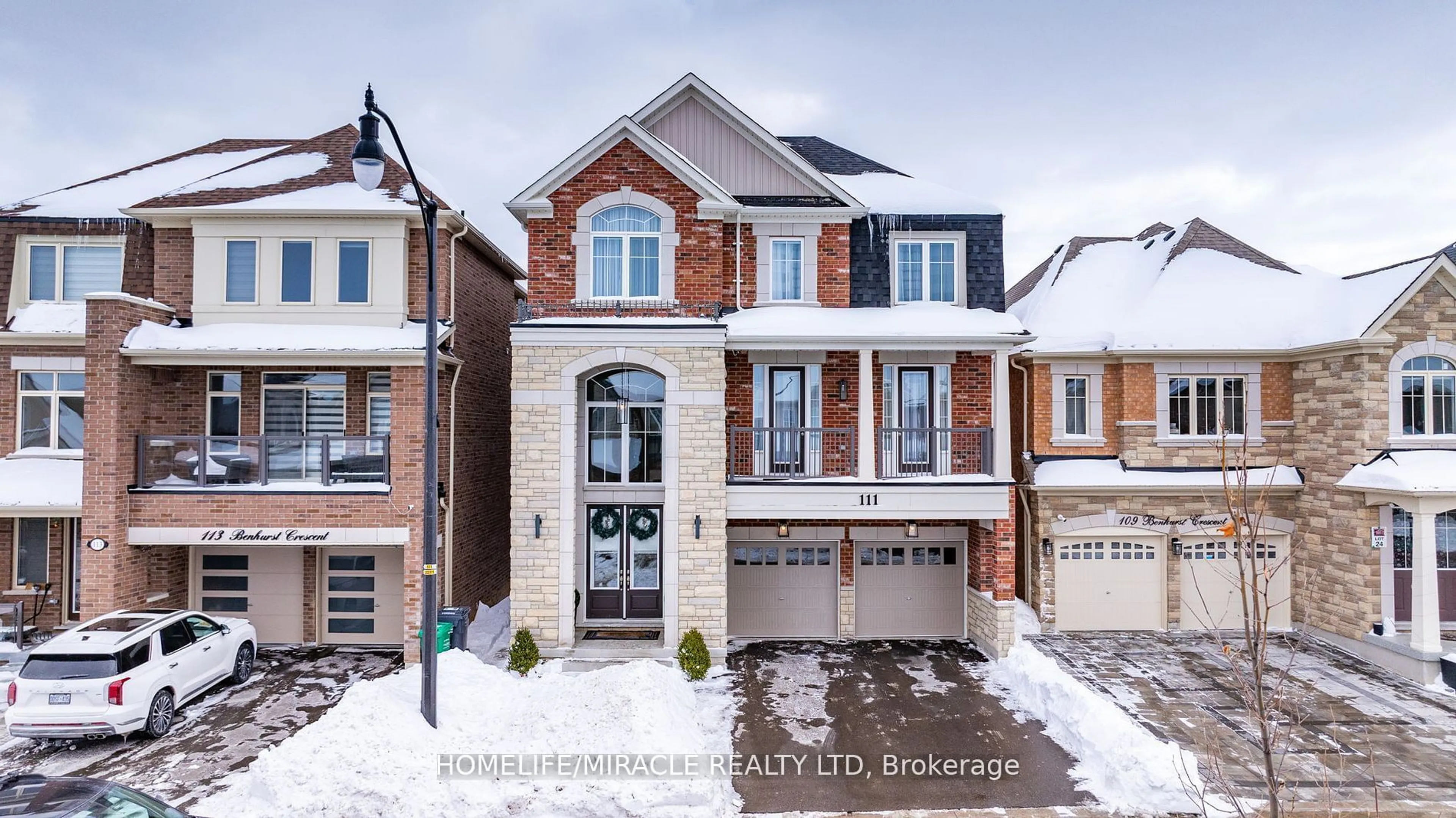 Home with brick exterior material, street for 111 Benhurst Cres, Brampton Ontario L7A 5A4