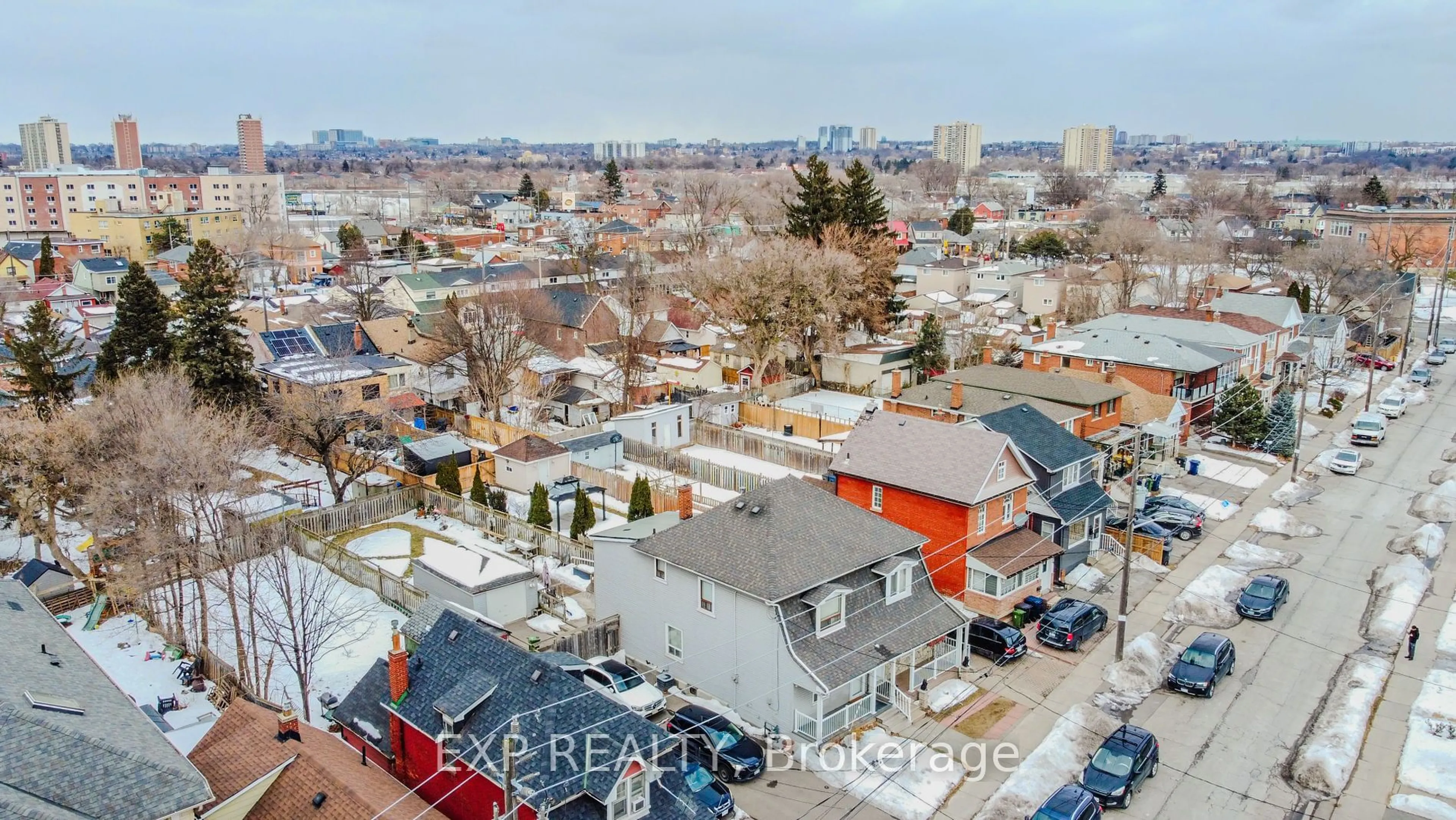 A pic from outside/outdoor area/front of a property/back of a property/a pic from drone, city buildings view from balcony for 24 Goldwin Ave, Toronto Ontario M6M 2C4