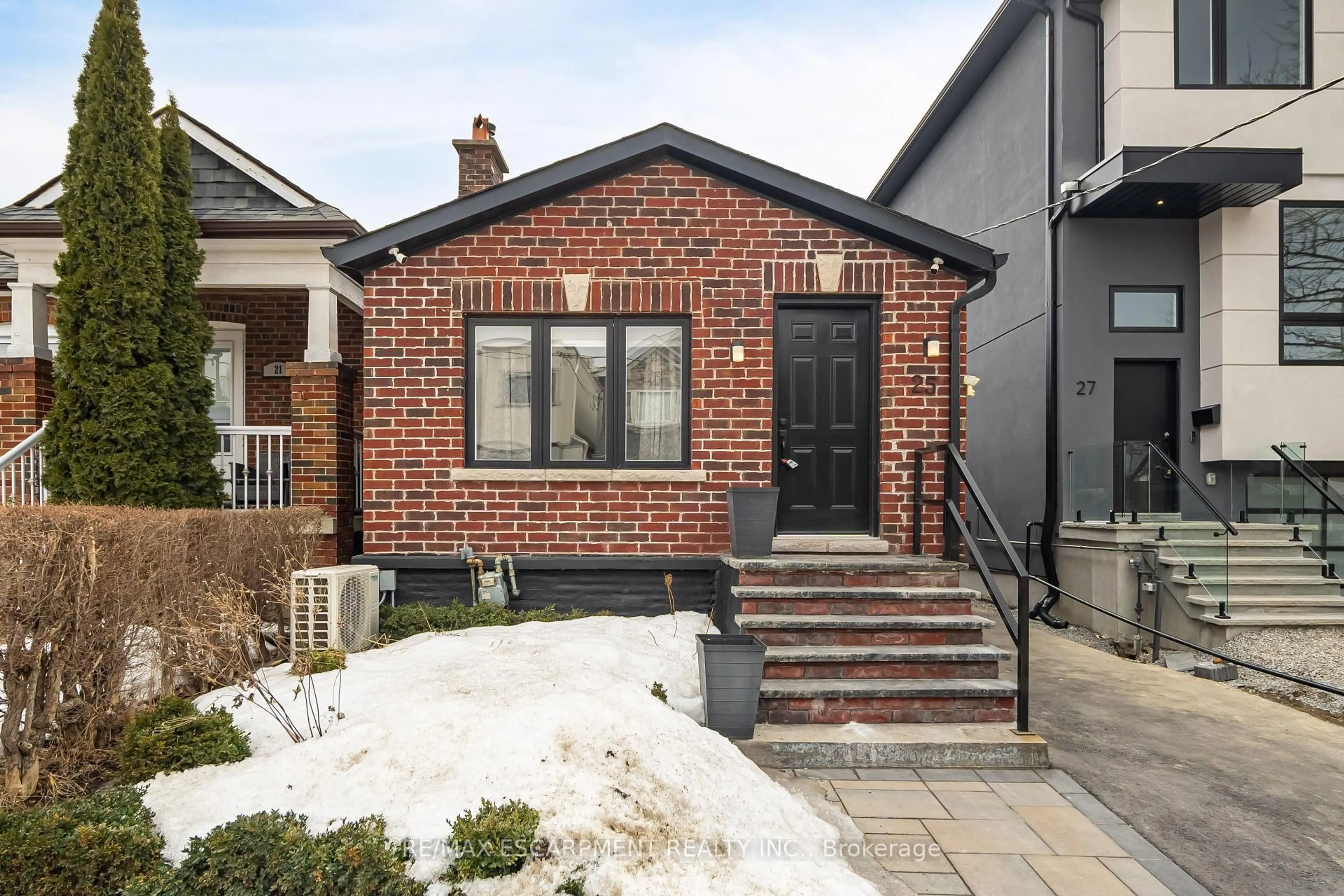 Home with brick exterior material, street for 25 Belgravia Ave, Toronto Ontario M6E 2M4