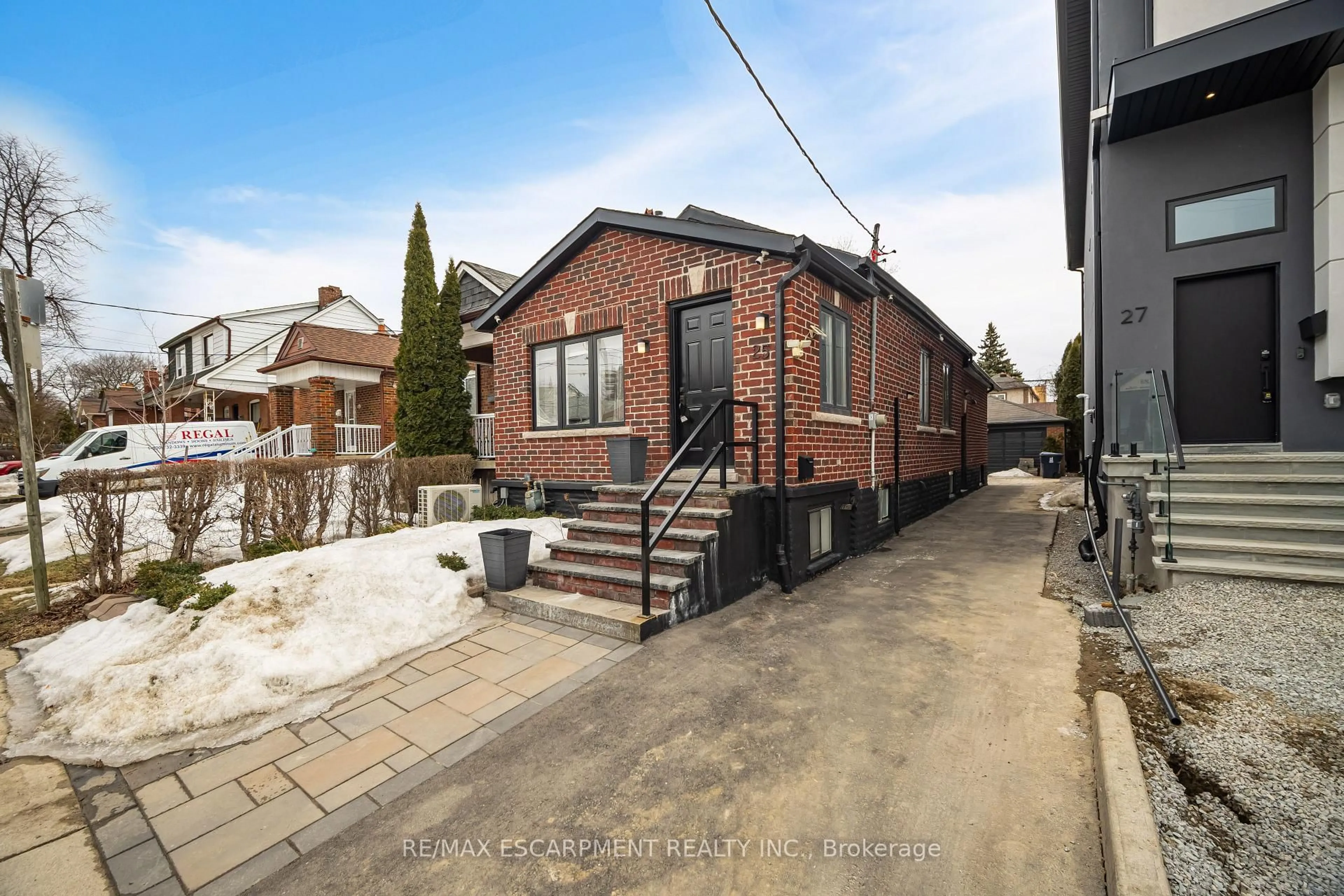 Home with brick exterior material, street for 25 Belgravia Ave, Toronto Ontario M6E 2M4