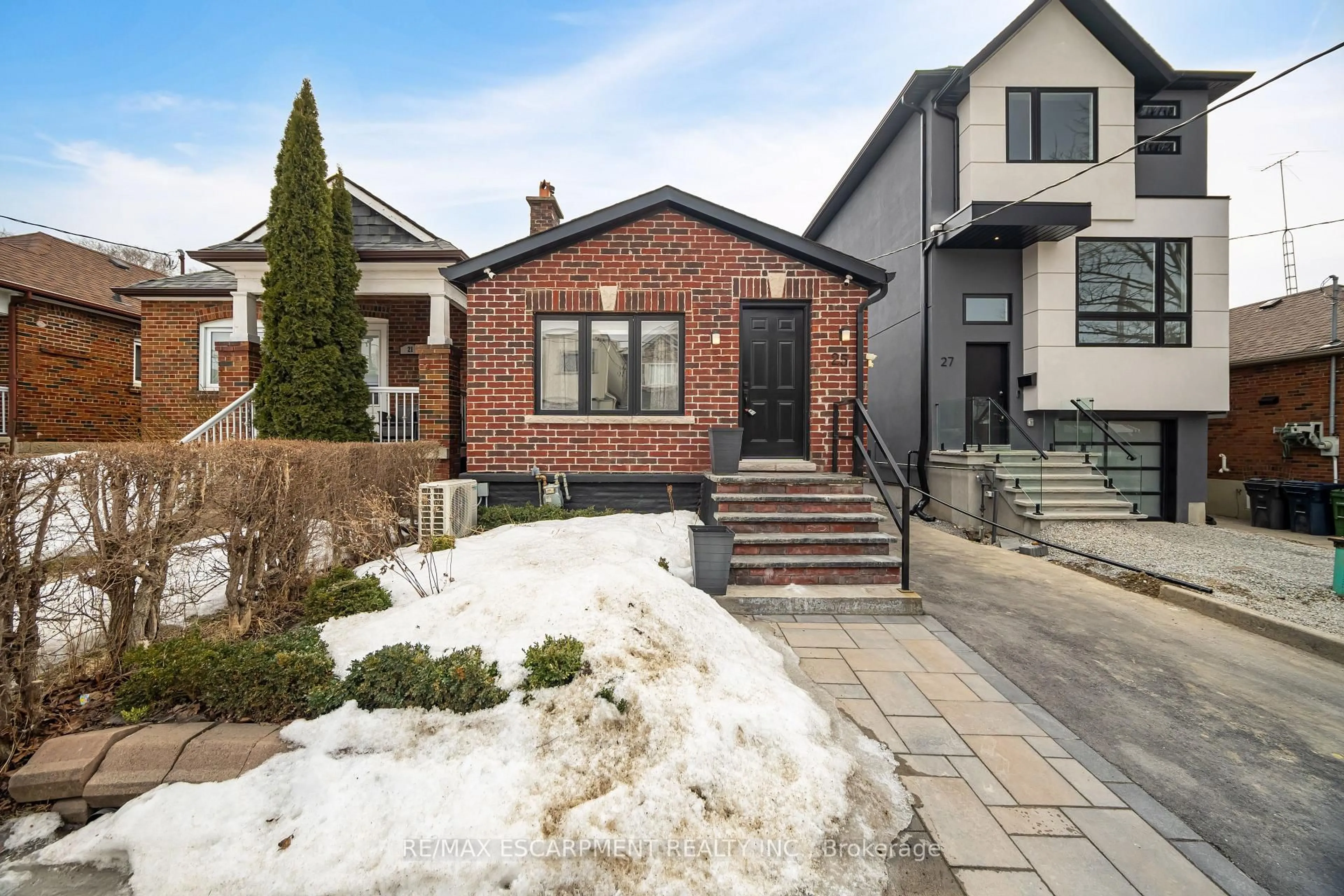 Home with brick exterior material, street for 25 Belgravia Ave, Toronto Ontario M6E 2M4