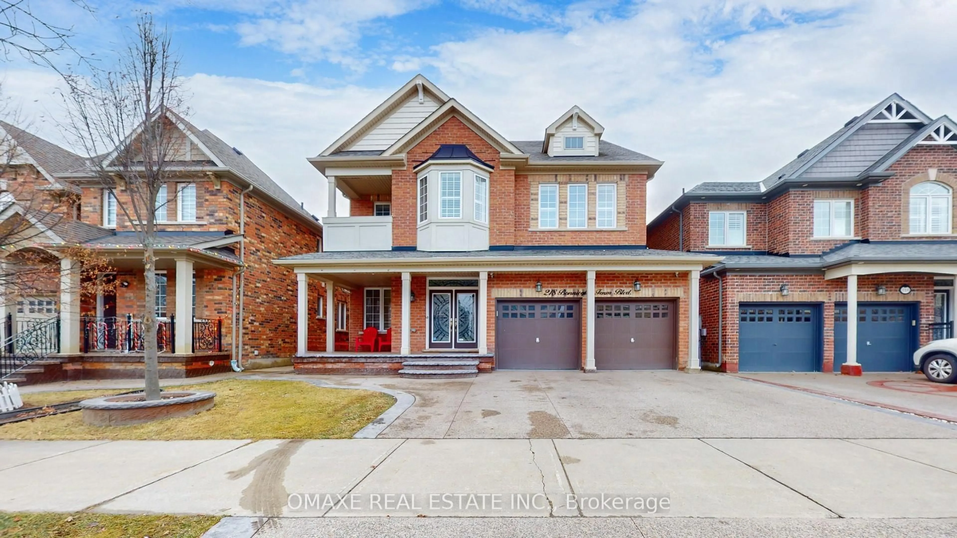 Home with brick exterior material, street for 218 Bonnieglen Farm Blvd, Caledon Ontario L7C 4B9