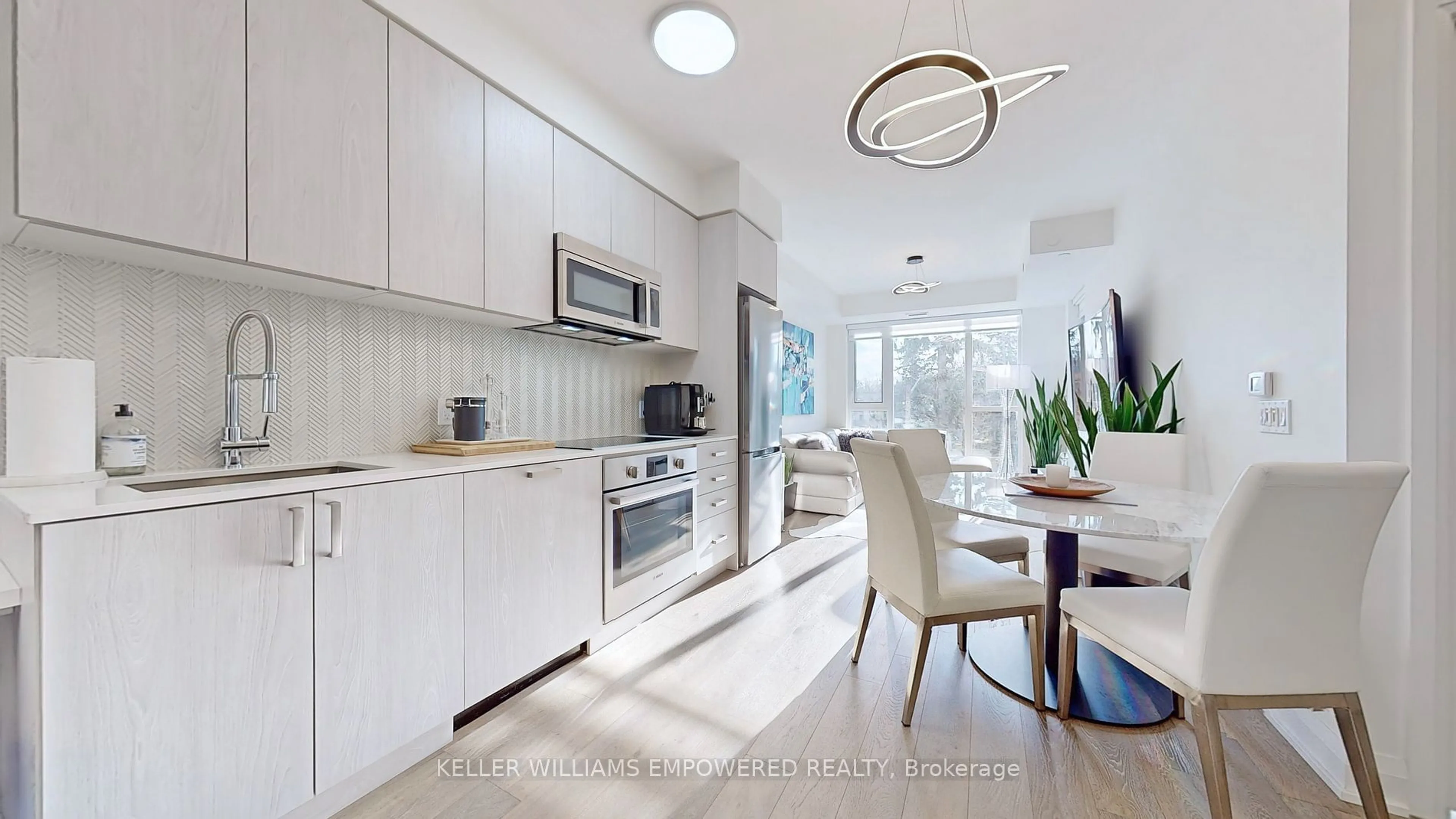 Open concept kitchen, ceramic/tile floor for 293 The Kingsway #219, Toronto Ontario M9A 0E8