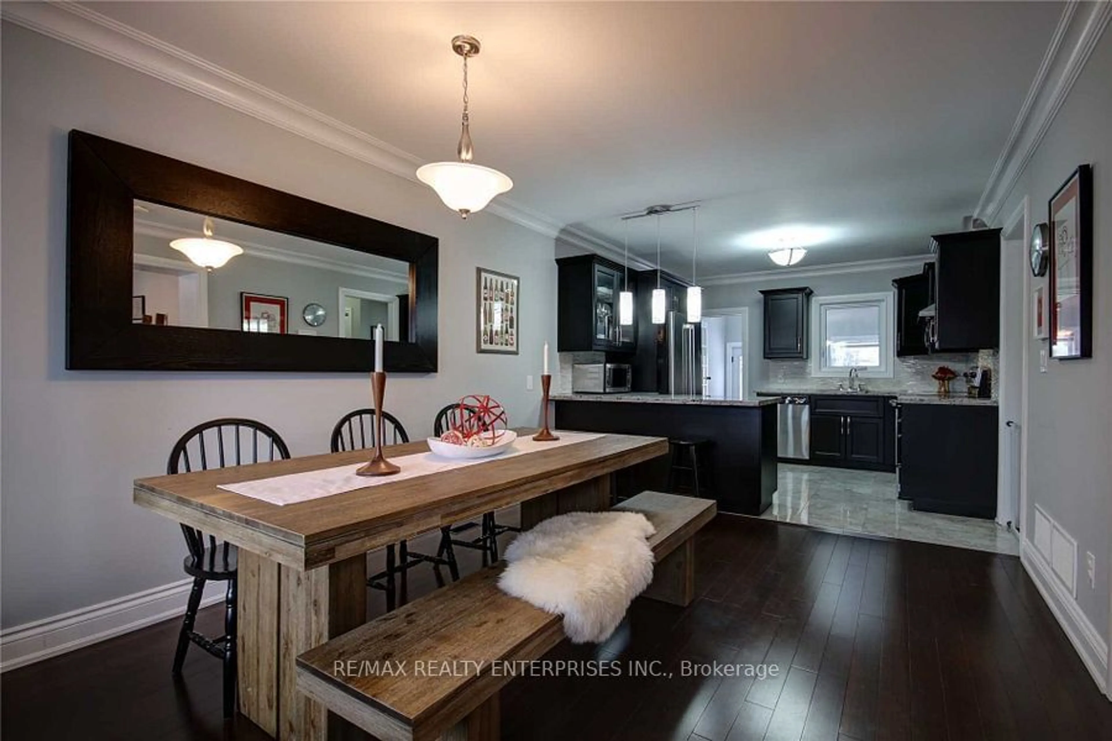 Open concept kitchen, wood/laminate floor for 96 Manitoba St, Toronto Ontario M8Y 1C9