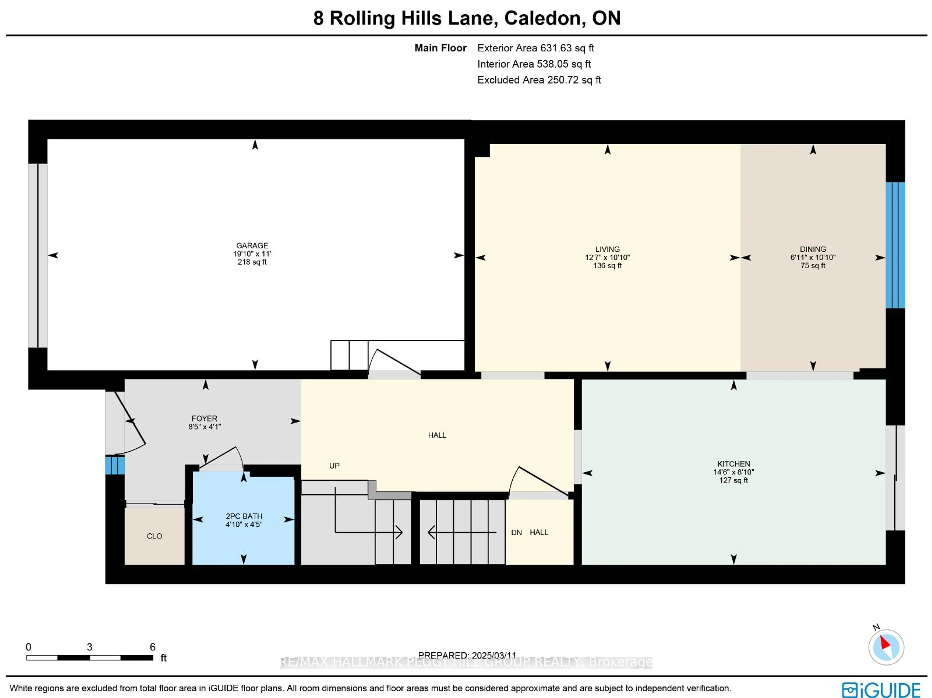 Floor plan for 8 Rolling Hills Lane, Caledon Ontario L7E 1T9