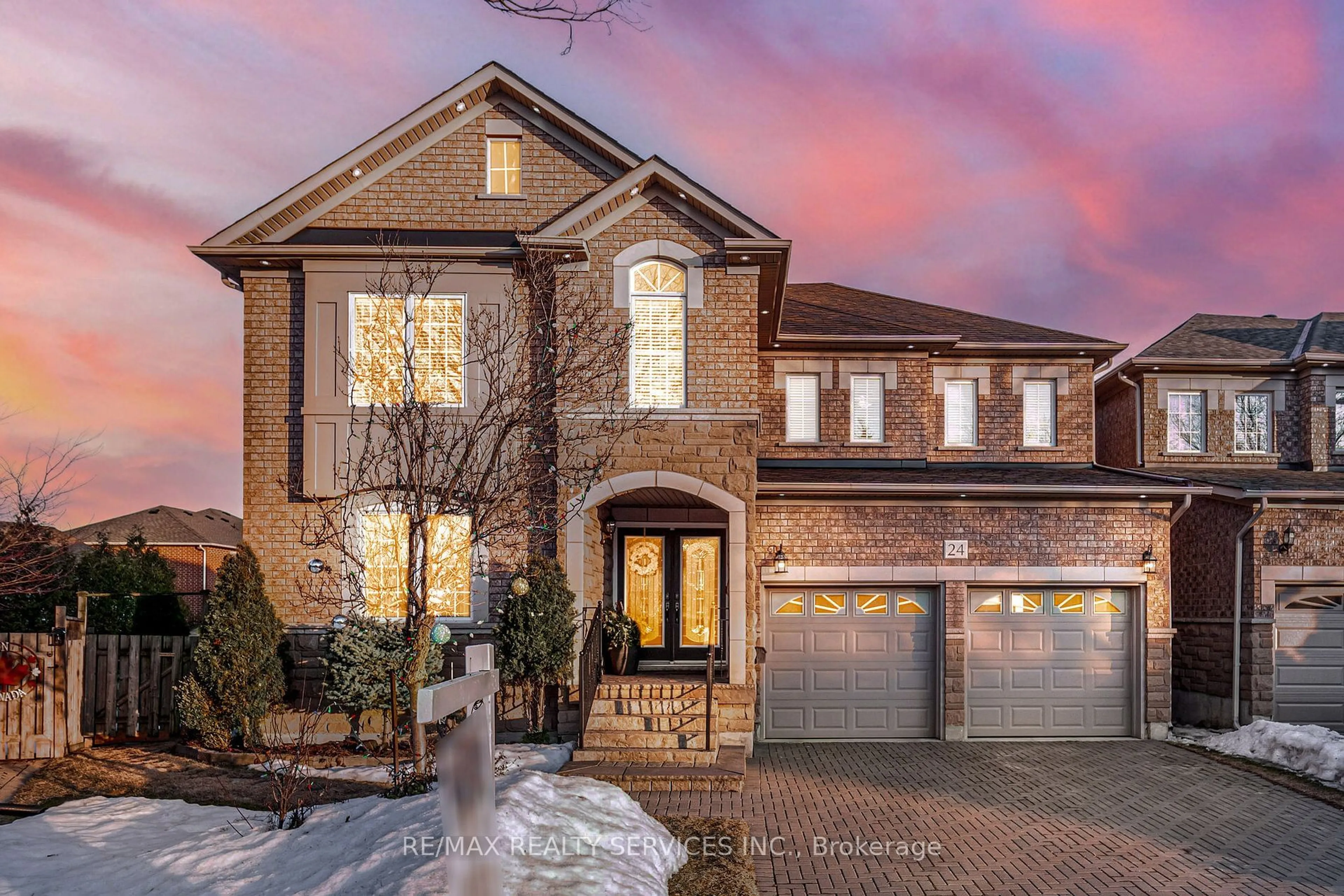 Home with brick exterior material, street for 24 Sawston Circ, Brampton Ontario L7A 2N8