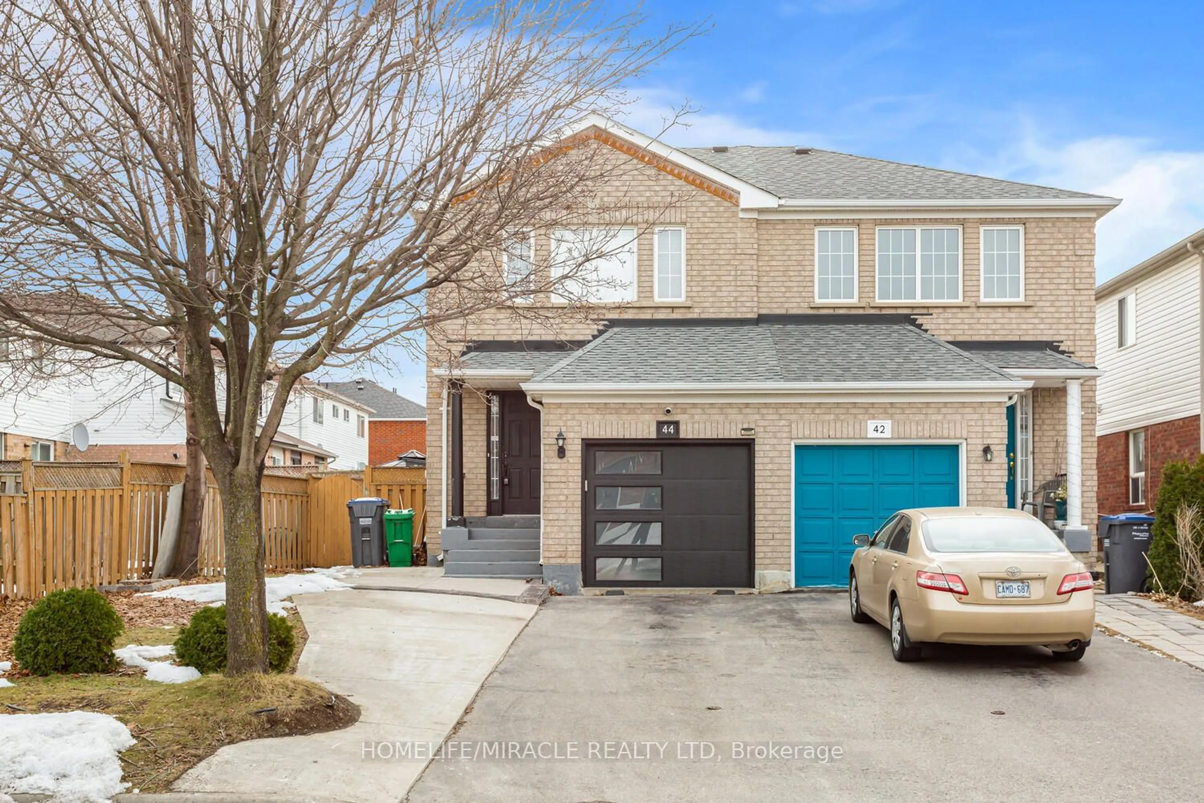 Home with brick exterior material, street for 44 Needlewood Lane, Brampton Ontario L6R 2N3