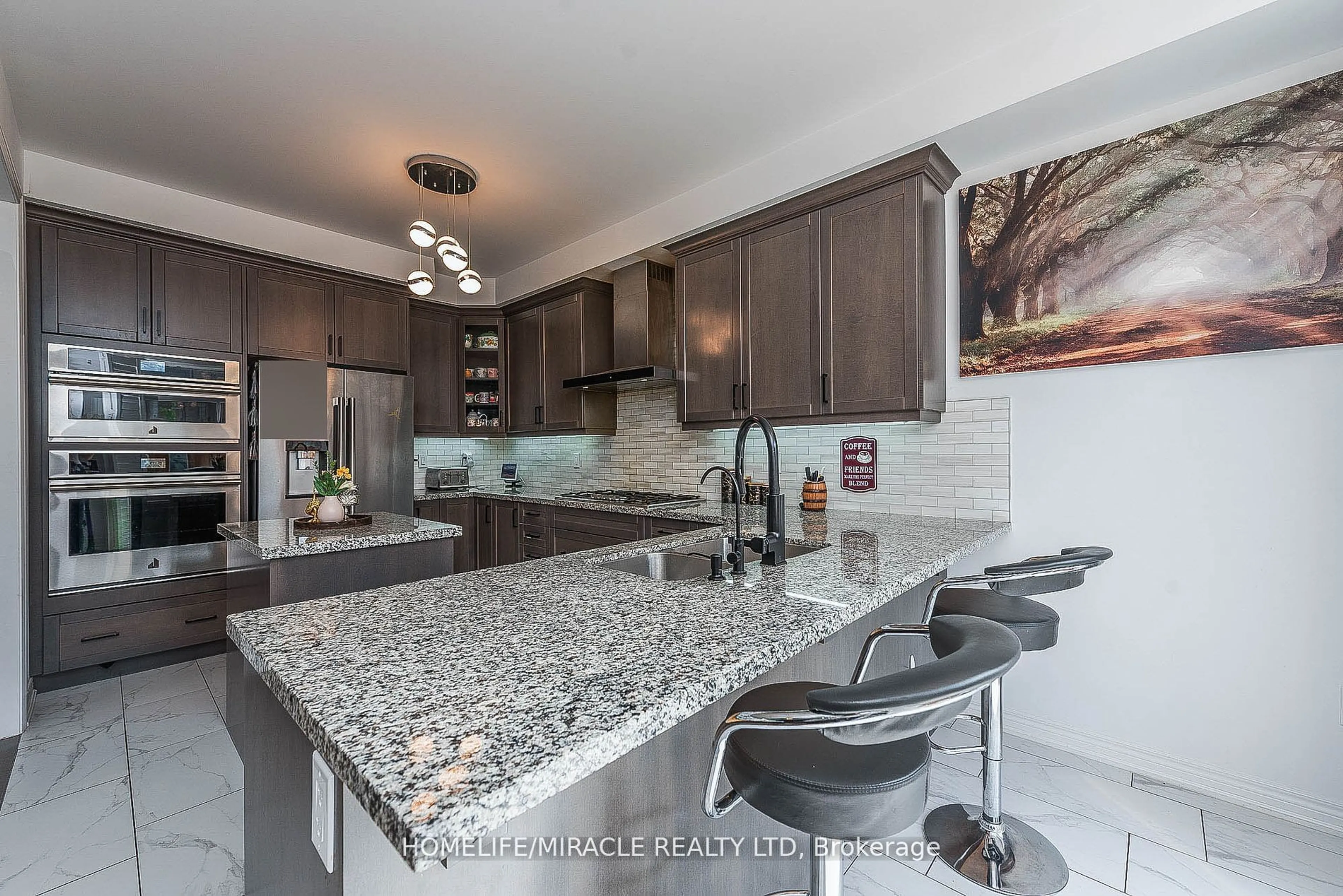 Contemporary kitchen, ceramic/tile floor for 17 Bachelor St, Brampton Ontario L7A 5B1