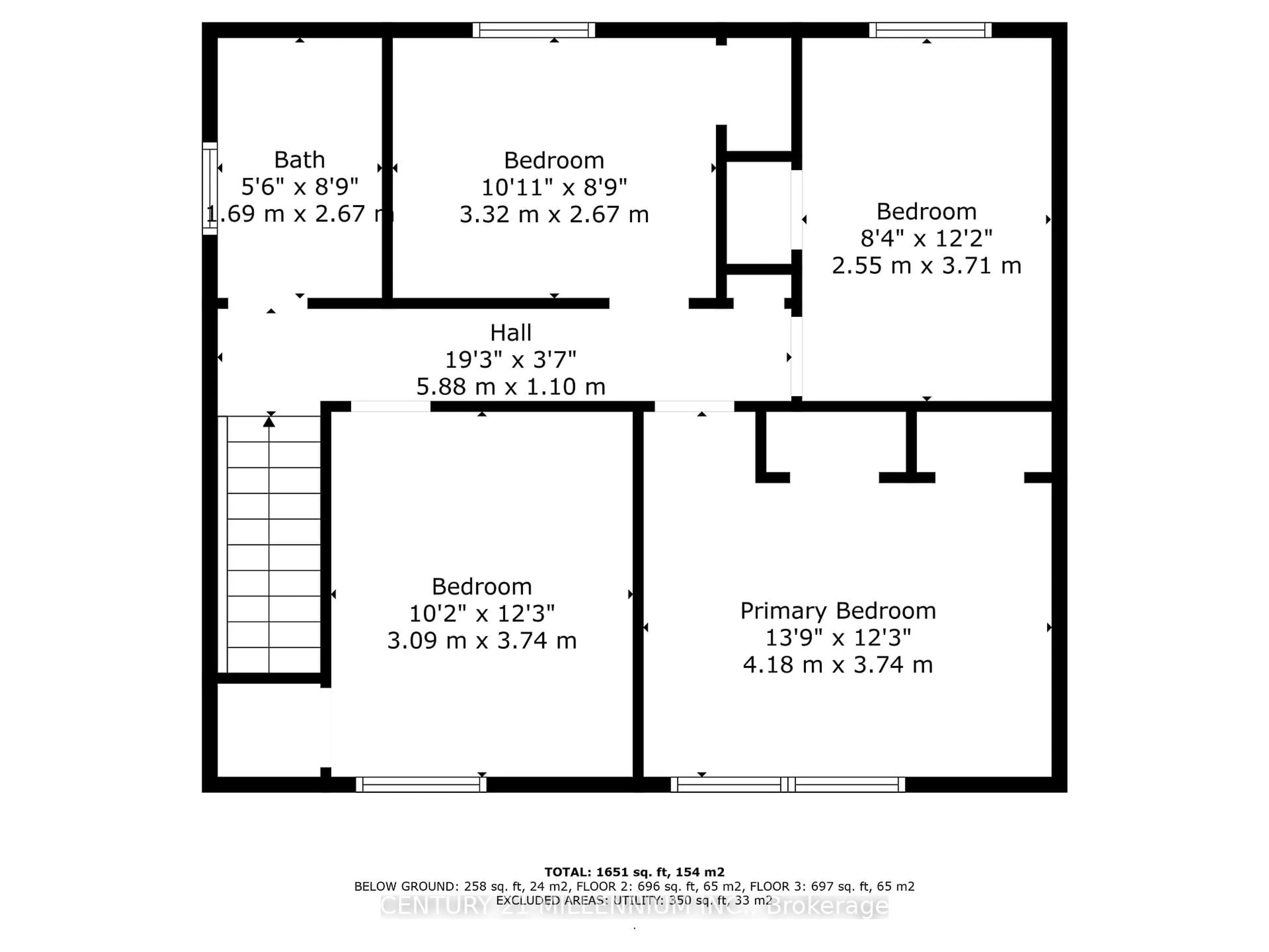 Floor plan for 51 Alderway Ave, Brampton Ontario L6Y 2B8