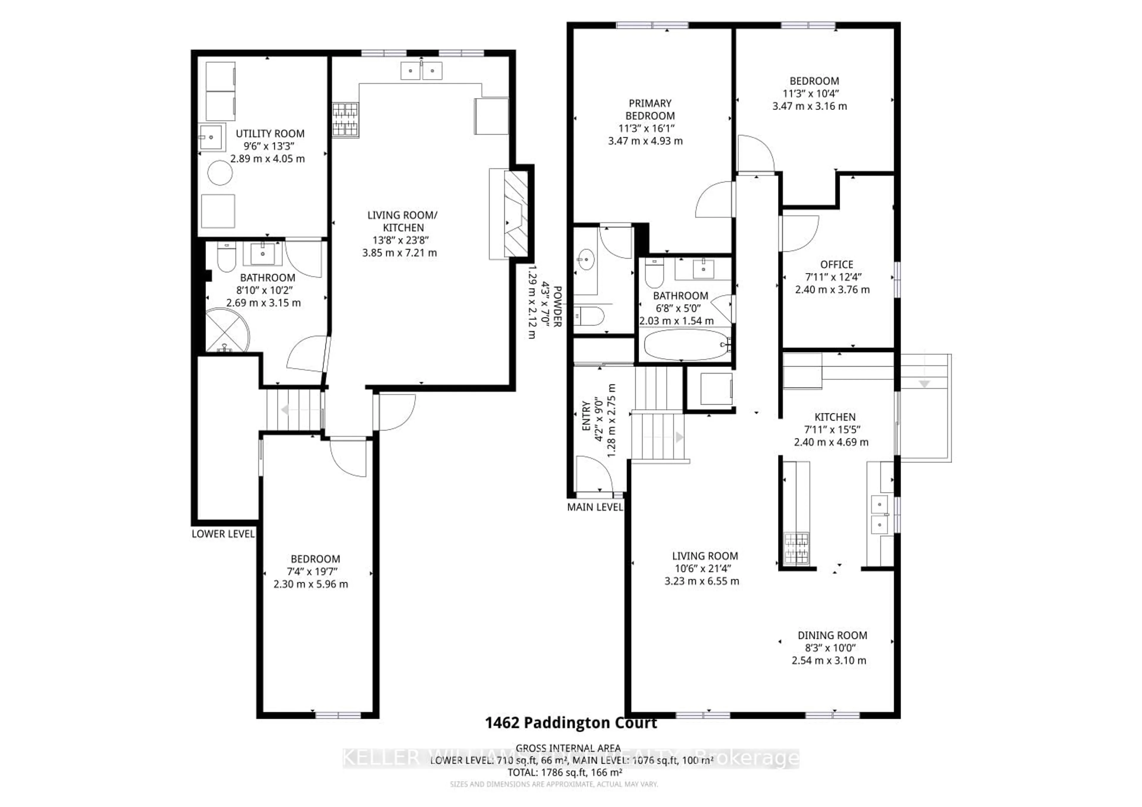 Floor plan for 1462 Paddington Crt, Burlington Ontario L7M 1W7