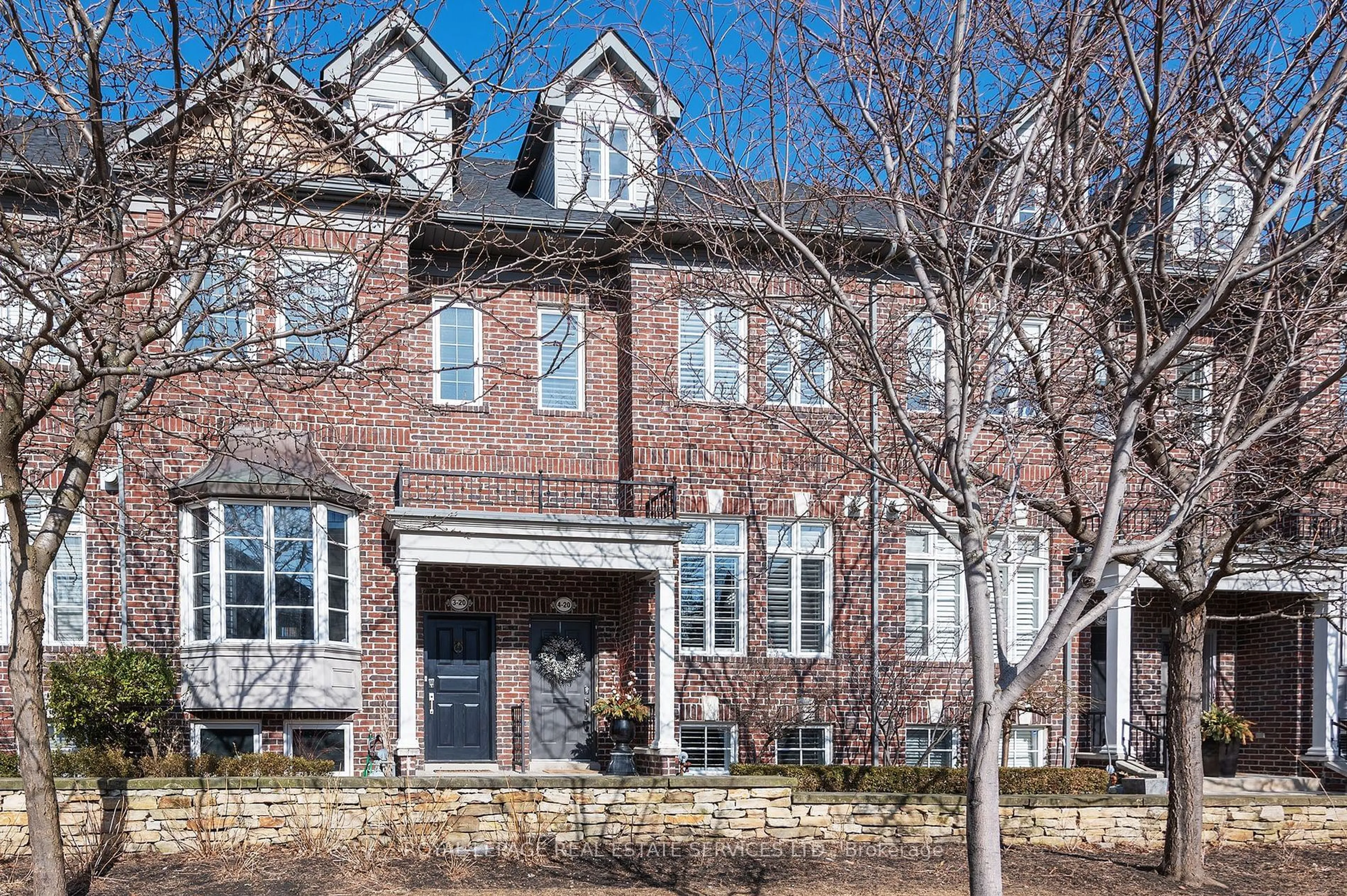 Home with brick exterior material, street for 20 Shires Lane #4, Toronto Ontario M8Z 6E1