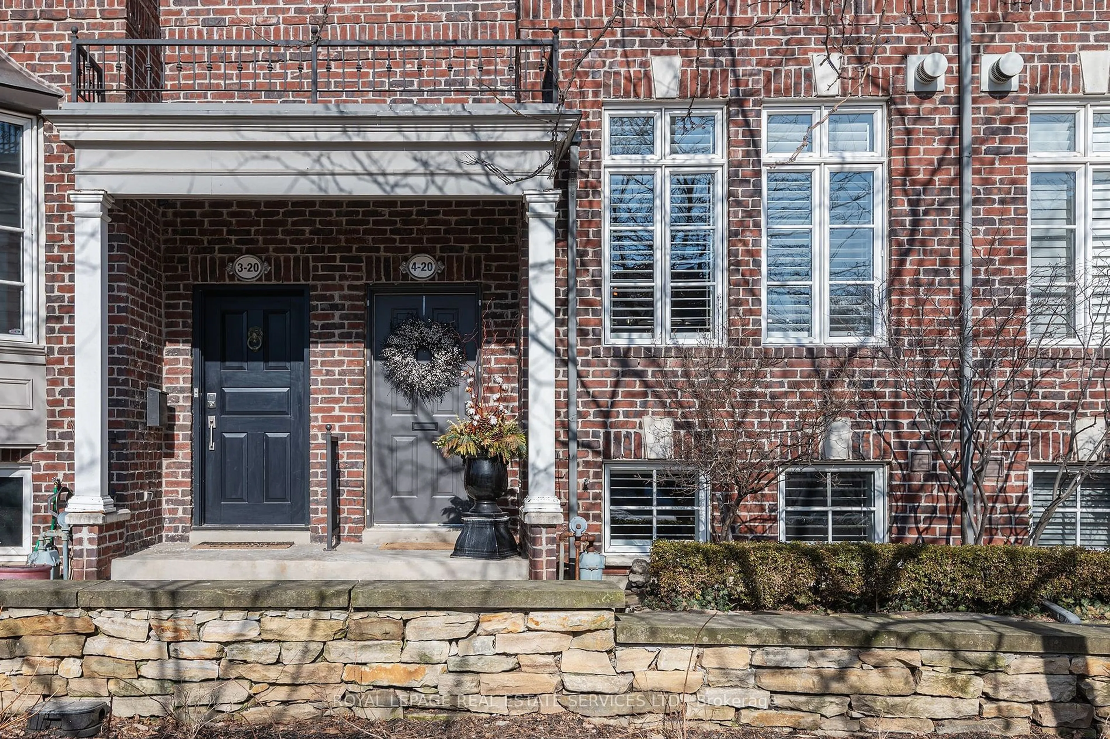 Home with brick exterior material, street for 20 Shires Lane #4, Toronto Ontario M8Z 6E1