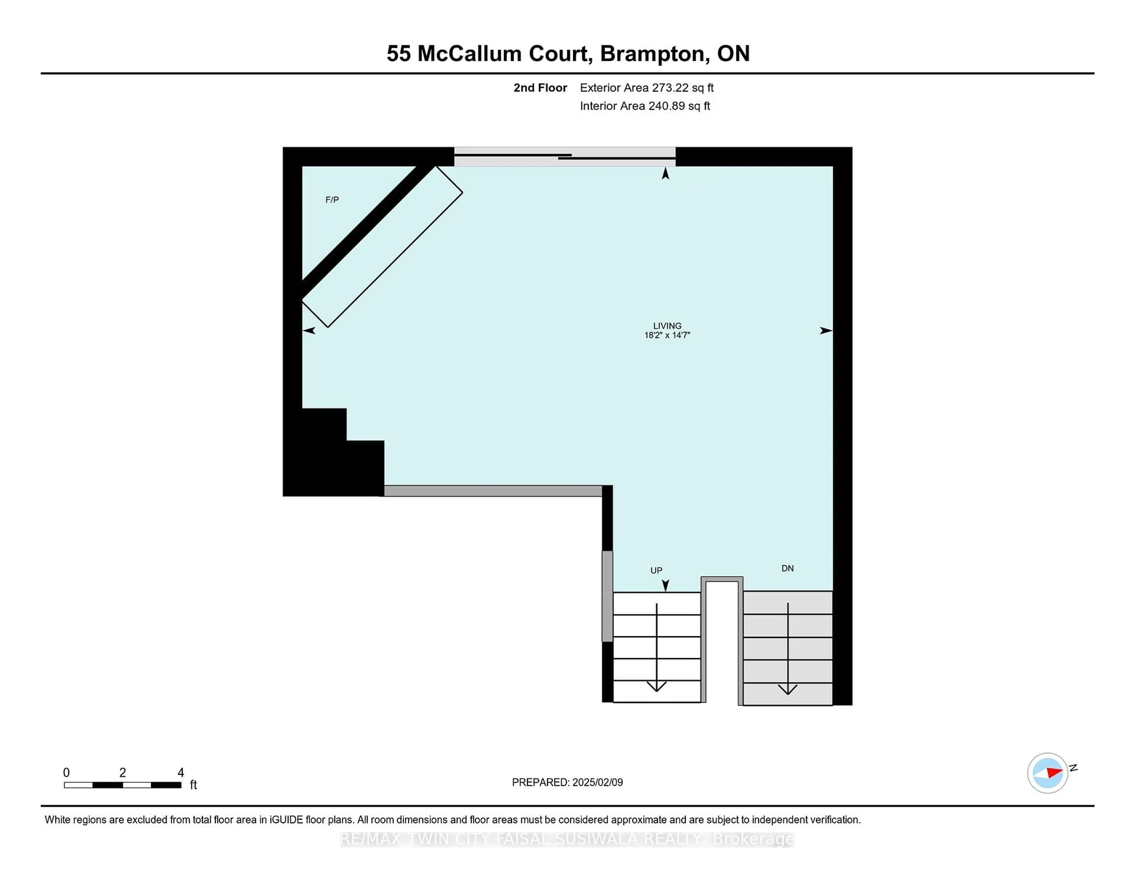 Floor plan for 55 McCallum Crt, Brampton Ontario L6W 3M4