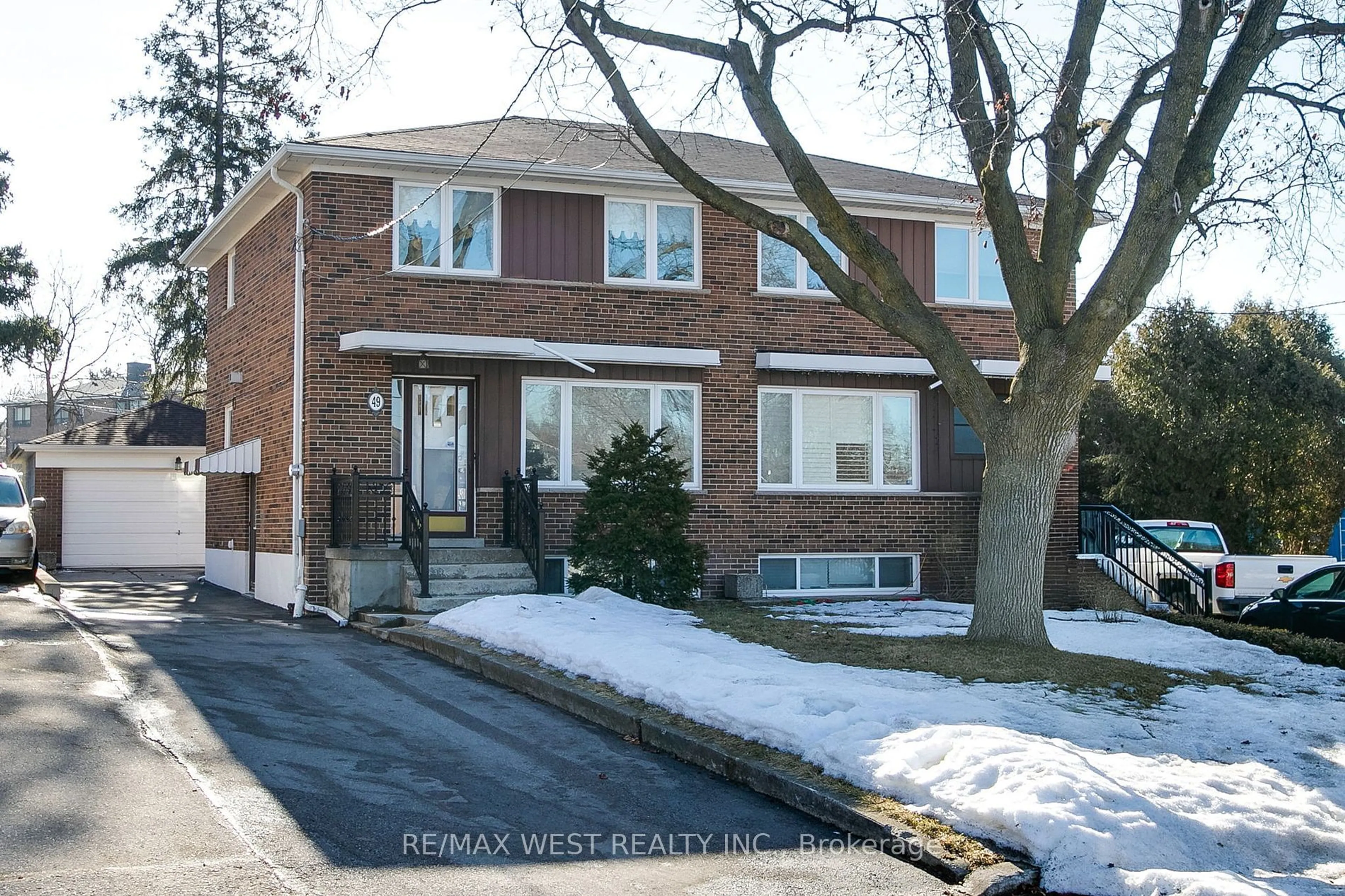 Home with brick exterior material, street for 49 Neames Cres, Toronto Ontario M3L 1K8