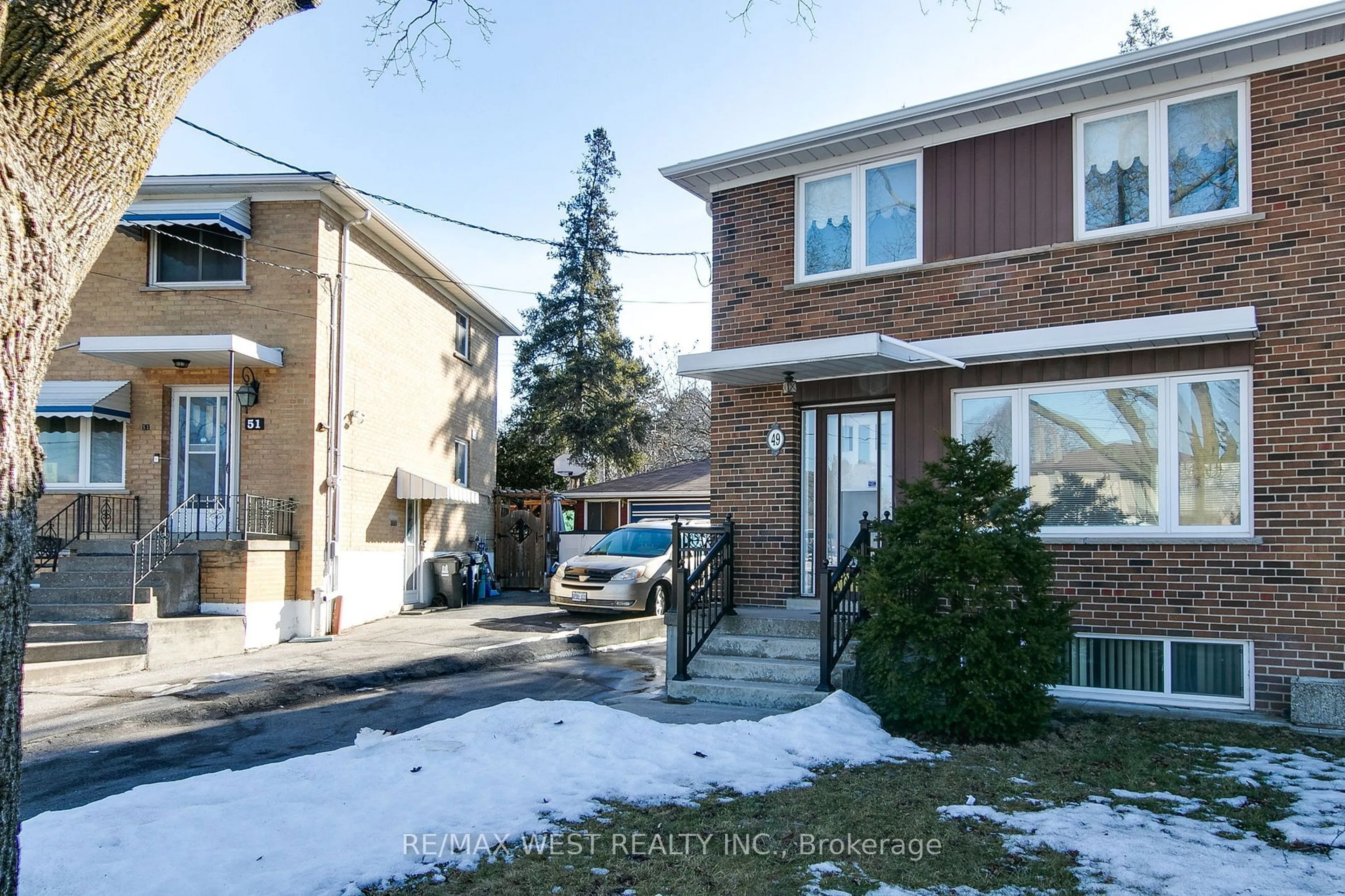 Home with brick exterior material, street for 49 Neames Cres, Toronto Ontario M3L 1K8