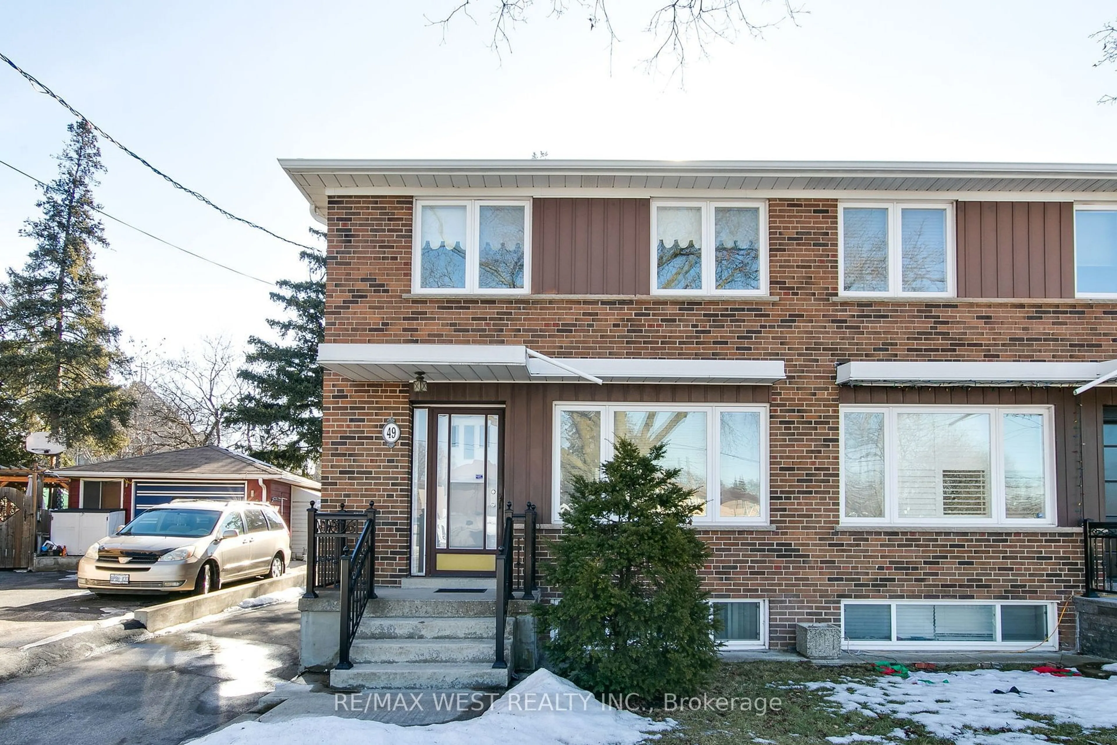 Home with brick exterior material, street for 49 Neames Cres, Toronto Ontario M3L 1K8