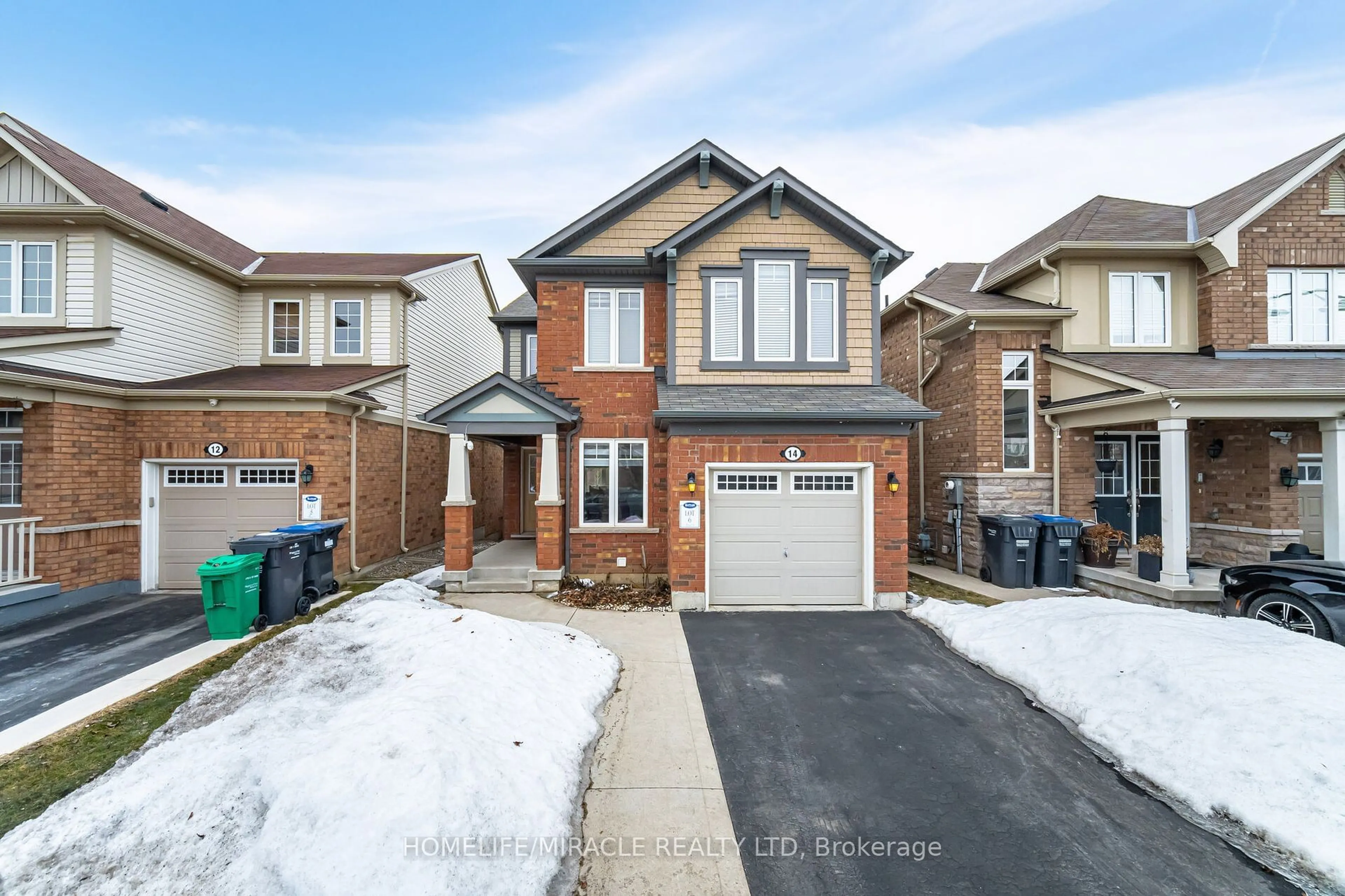 Home with brick exterior material, street for 14 Robert Parkinson Dr, Brampton Ontario L7A 0Y3