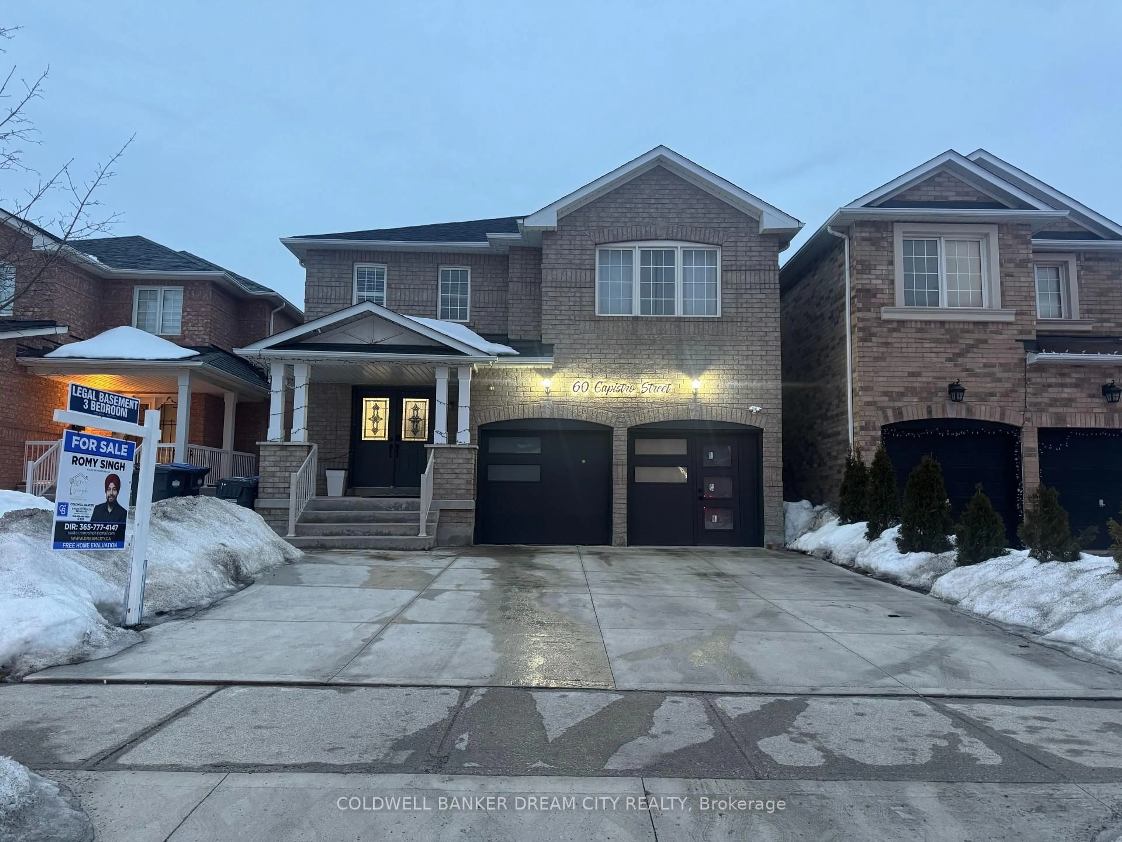 Home with brick exterior material, street for 60 Capistro St, Brampton Ontario L7A 3H4