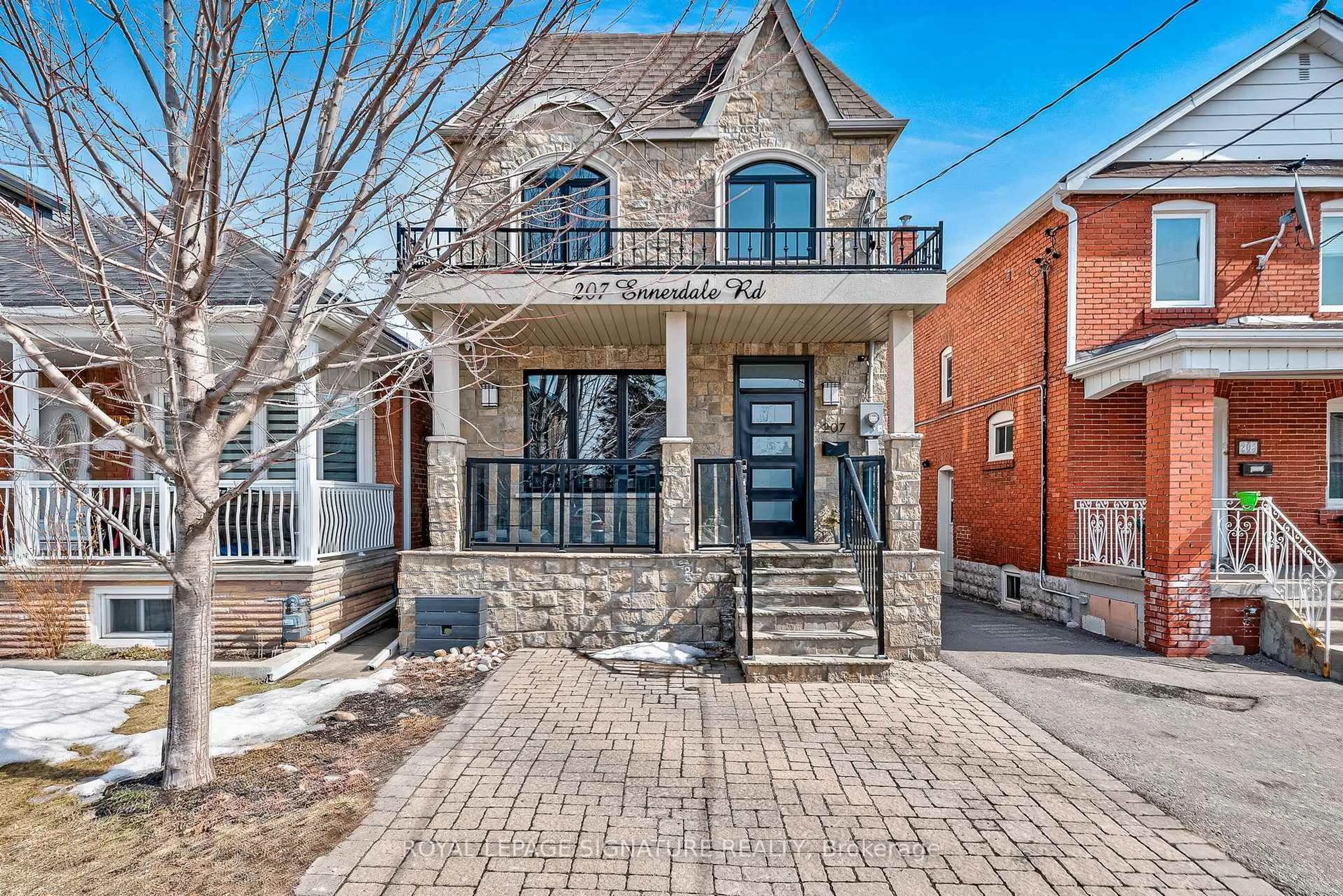 Home with brick exterior material, street for 207 Ennerdale Rd, Toronto Ontario M6E 4E1