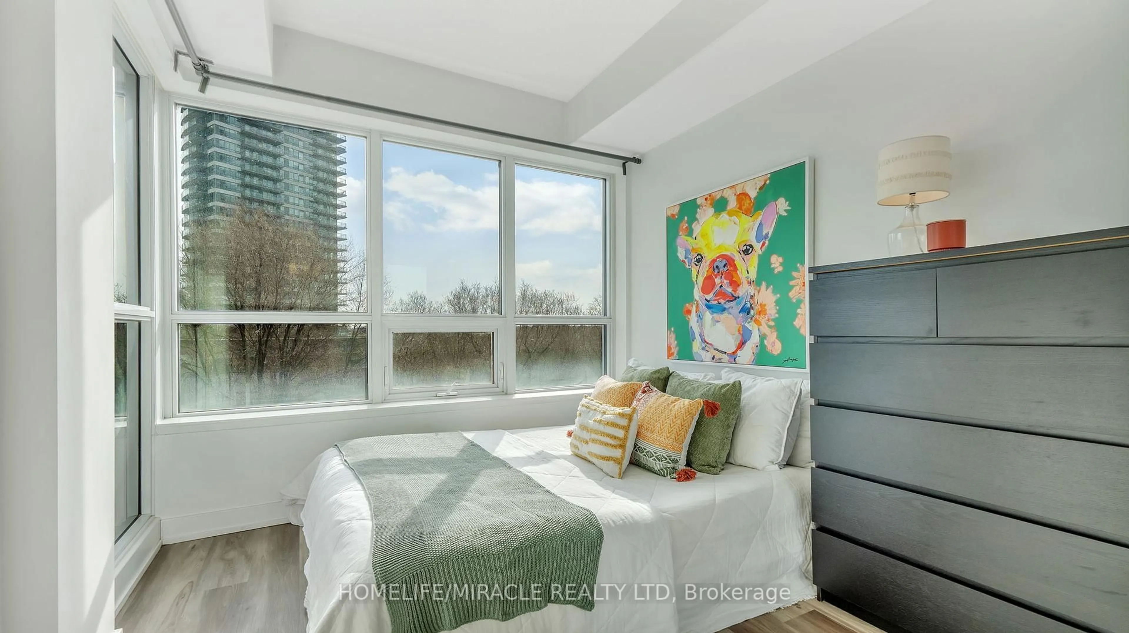 Bedroom with bed, unknown for 2220 Lake Shore Blvd #616, Toronto Ontario M8V 1A4