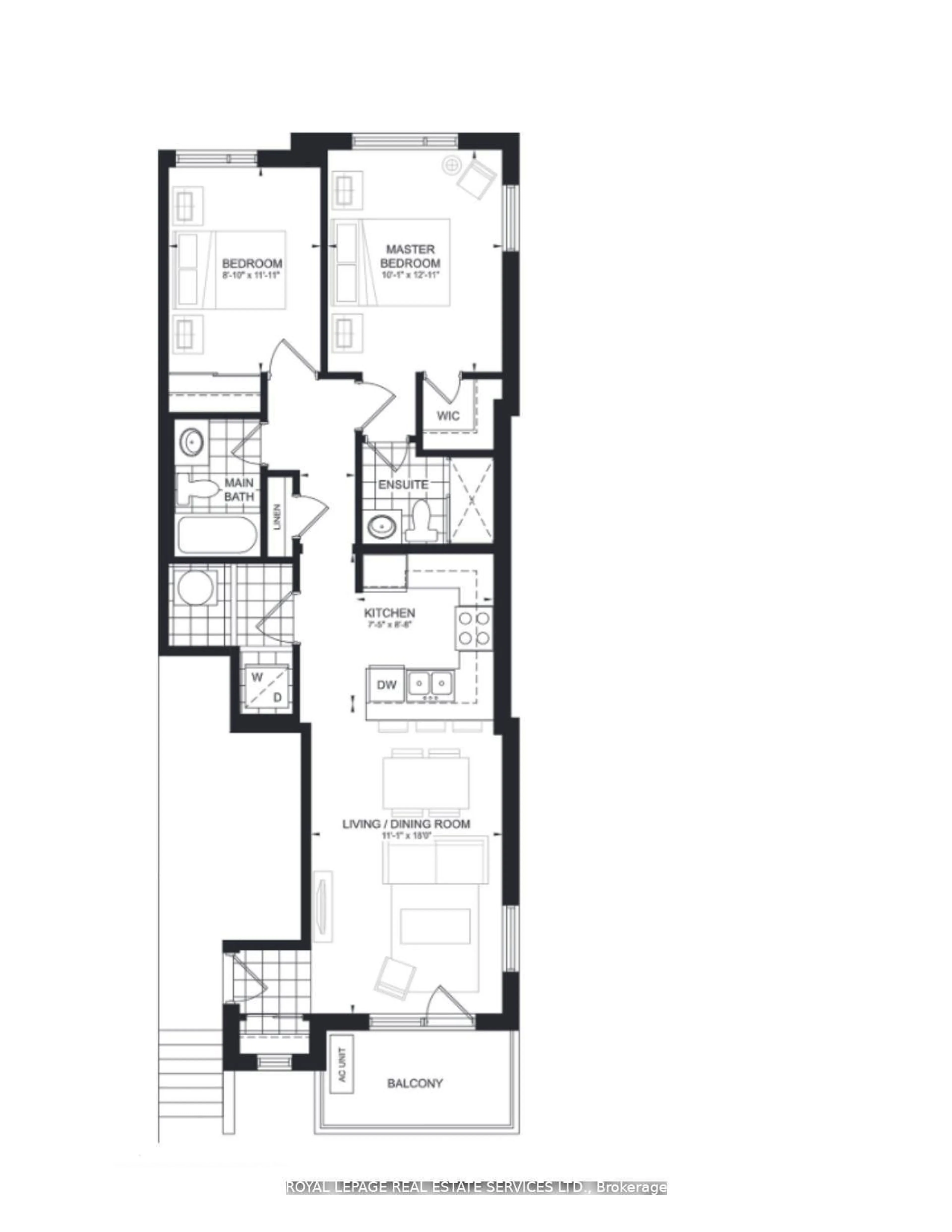 Floor plan for 8175 Britannia Rd #912, Milton Ontario L9T 7E7