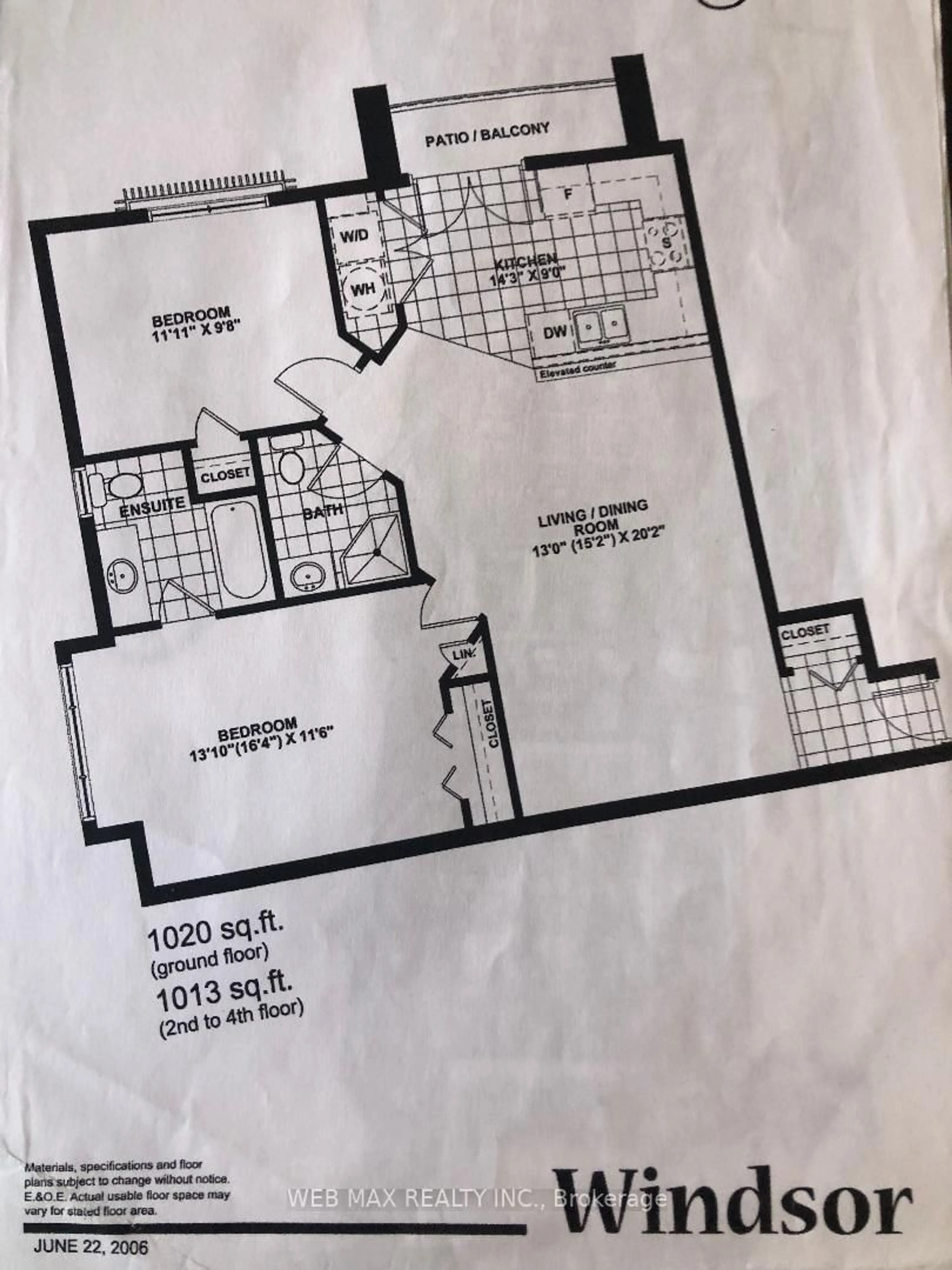 Floor plan for 1479 Maple Ave #401, Milton Ontario L9T 0B5