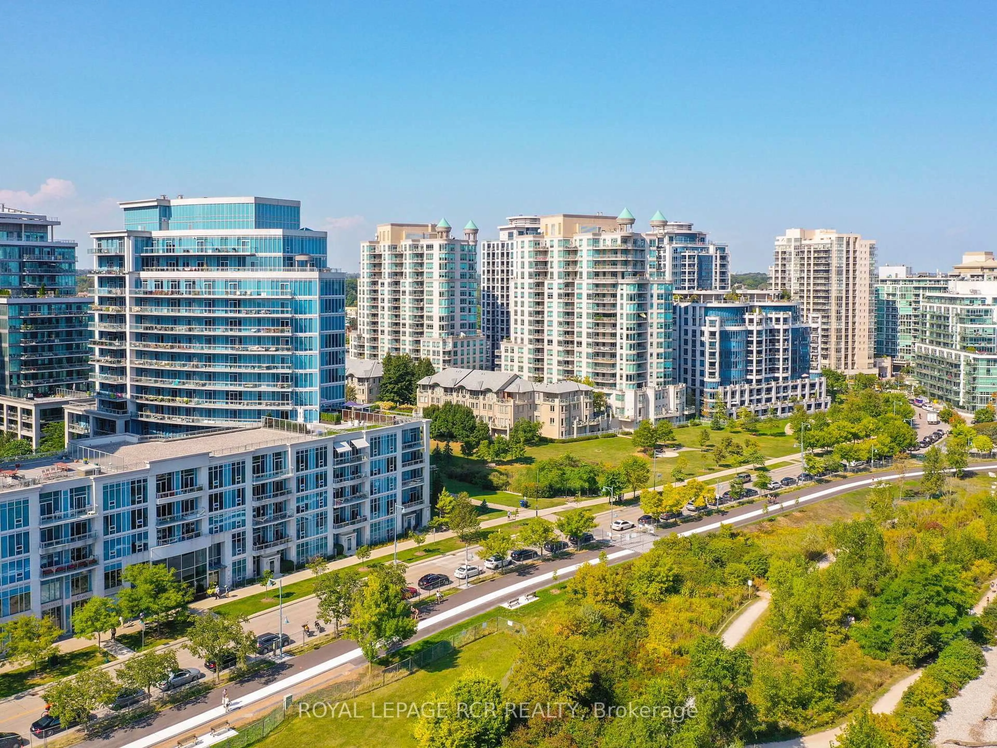 A pic from outside/outdoor area/front of a property/back of a property/a pic from drone, city buildings view from balcony for 2111 Lake Shore Blvd #1116, Toronto Ontario M8V 4B2