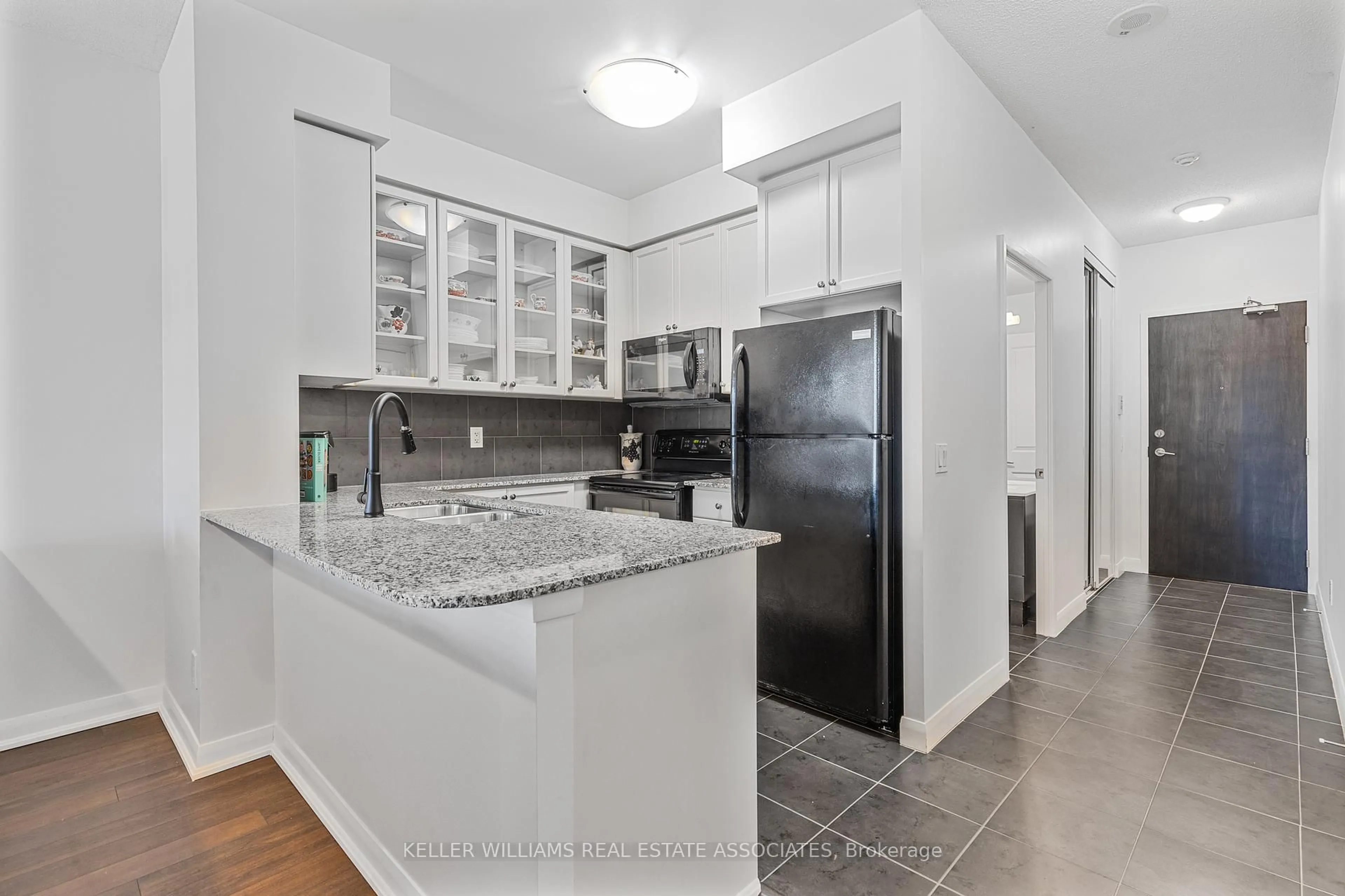 Standard kitchen, ceramic/tile floor for 235 Sherway Gardens Rd #103, Toronto Ontario M9C 0A2