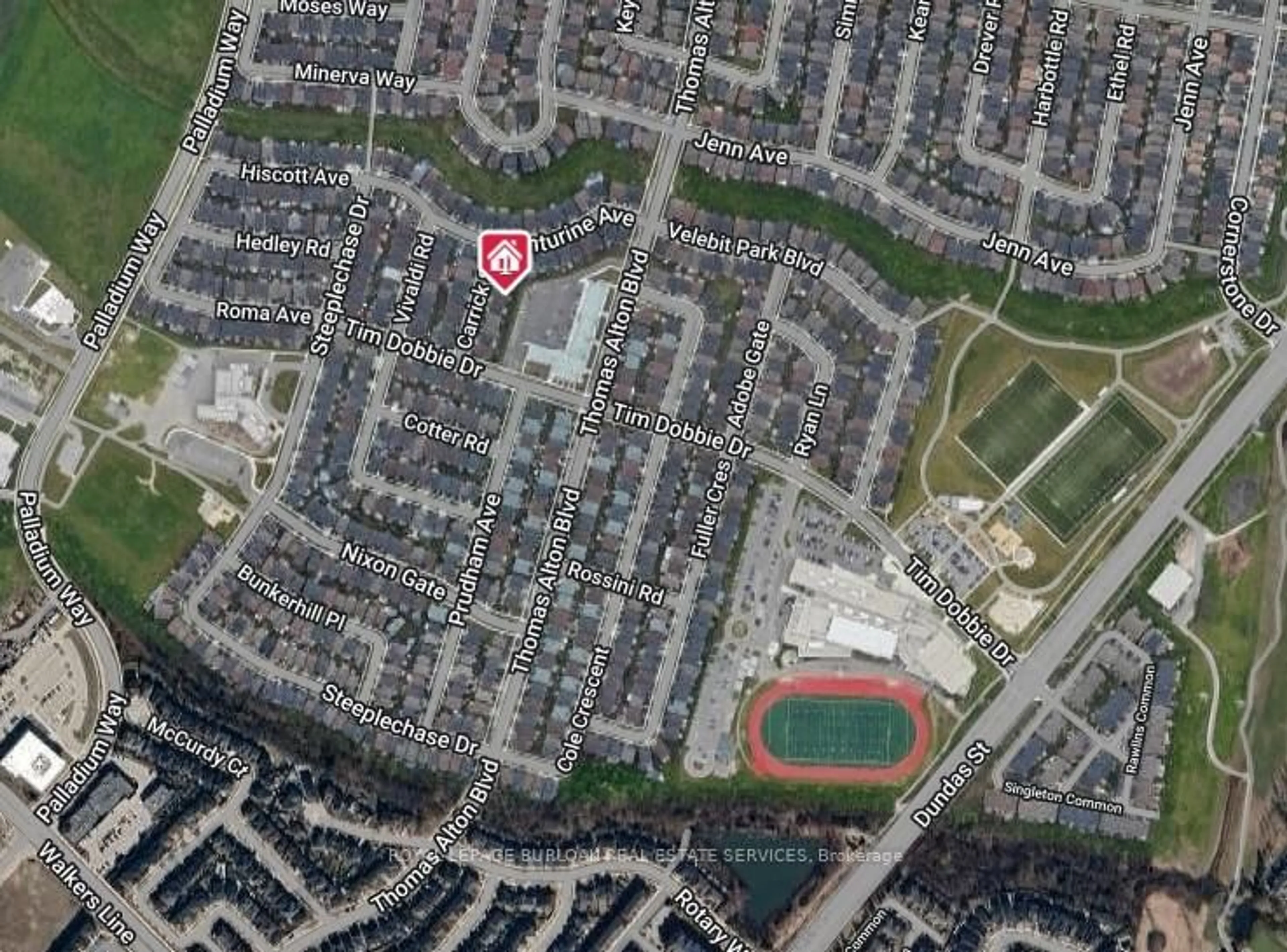 Picture of a map for 4270 Carrick St, Burlington Ontario L7M 0N3