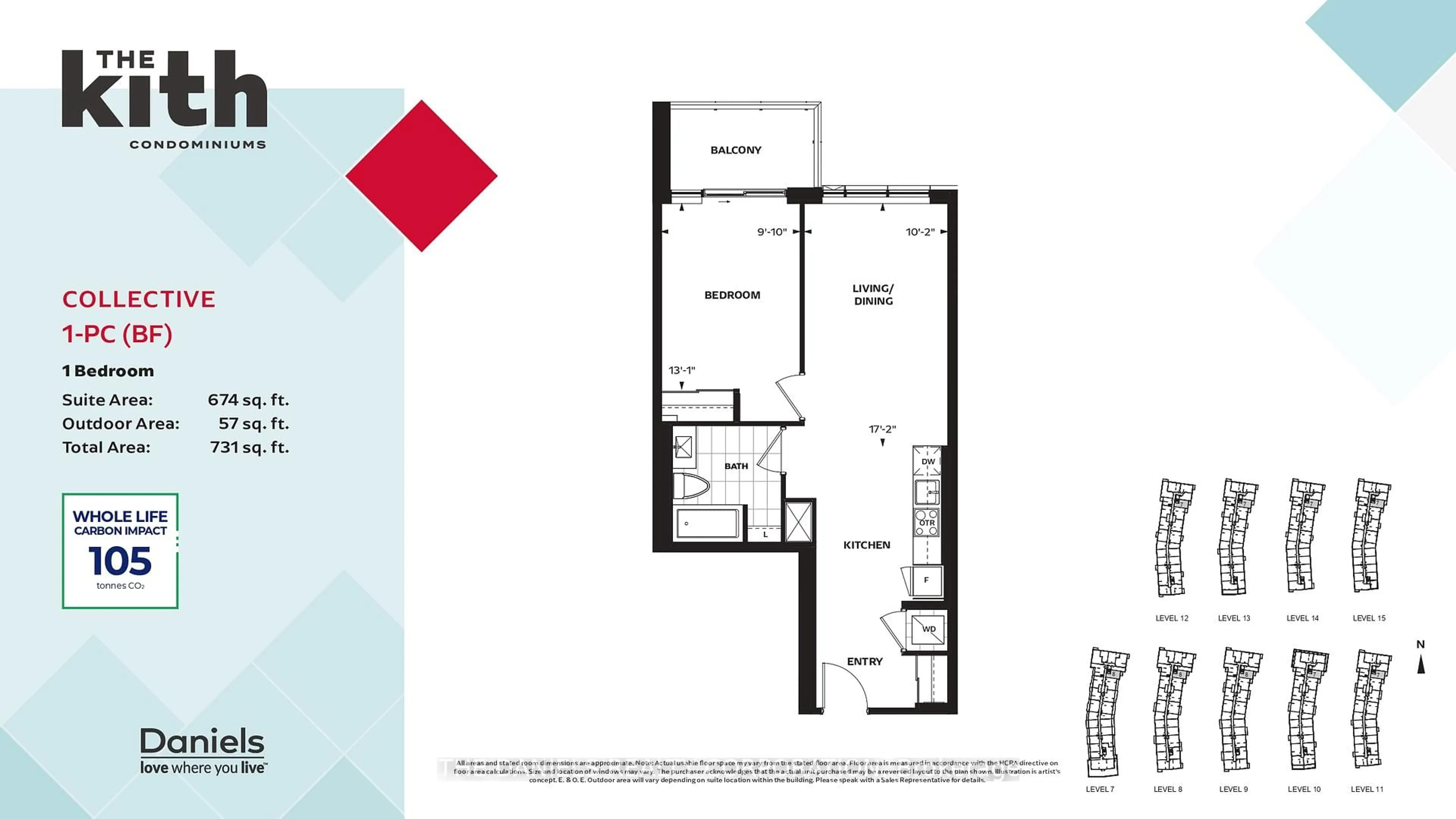 Floor plan for 2485 Eglinton Ave #1307, Mississauga Ontario L5M 0T4