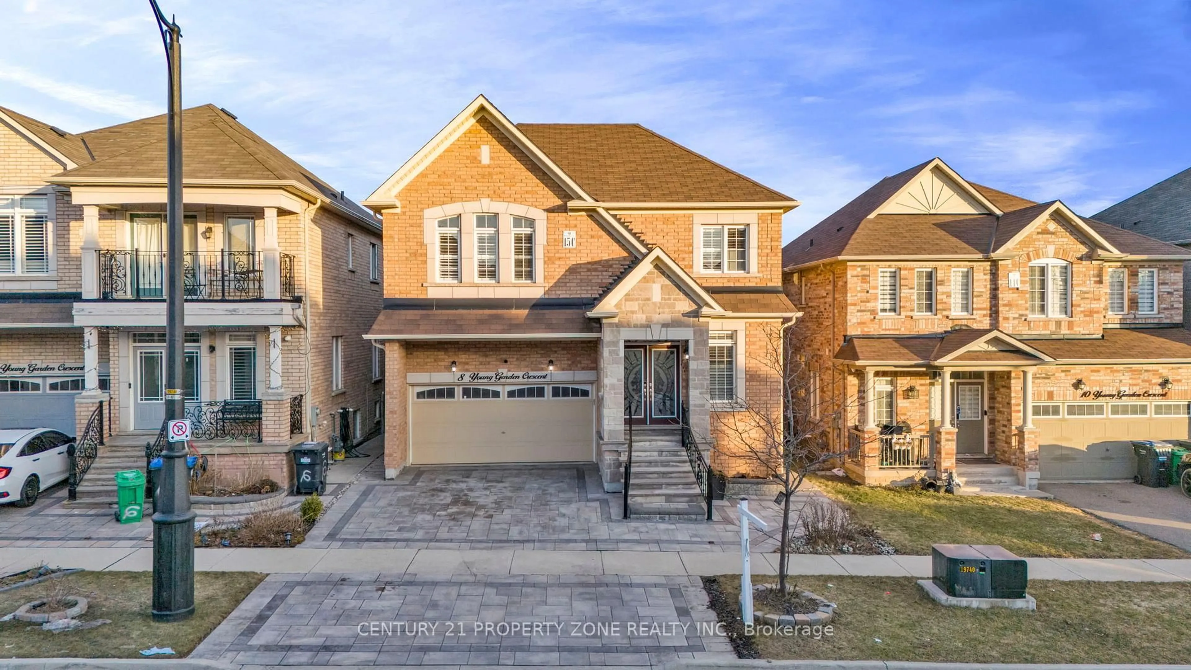 Home with brick exterior material, street for 8 Young Garden Cres, Brampton Ontario L6Y 6A4