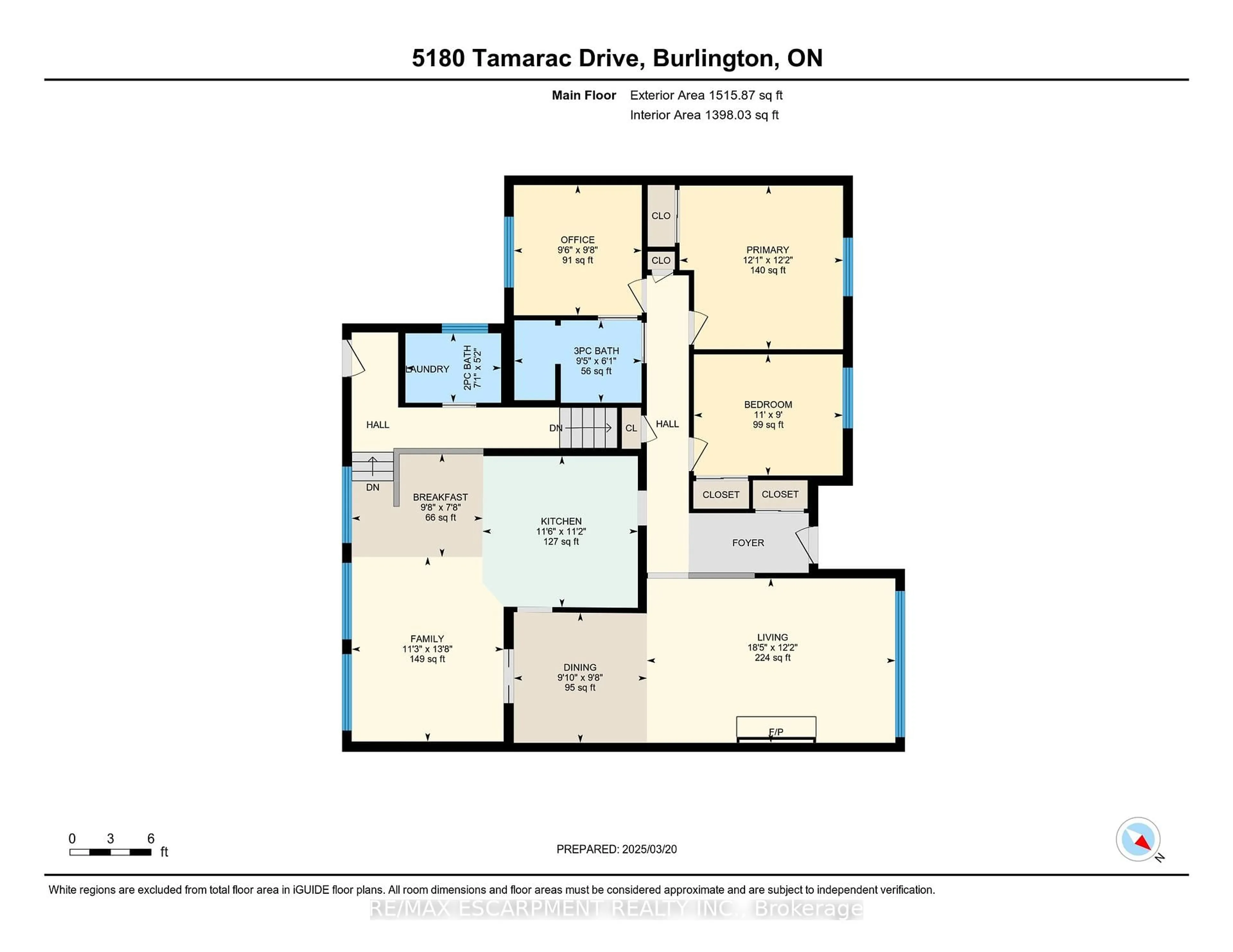 Floor plan for 5180 Tamarac Dr, Burlington Ontario L7L 3N4