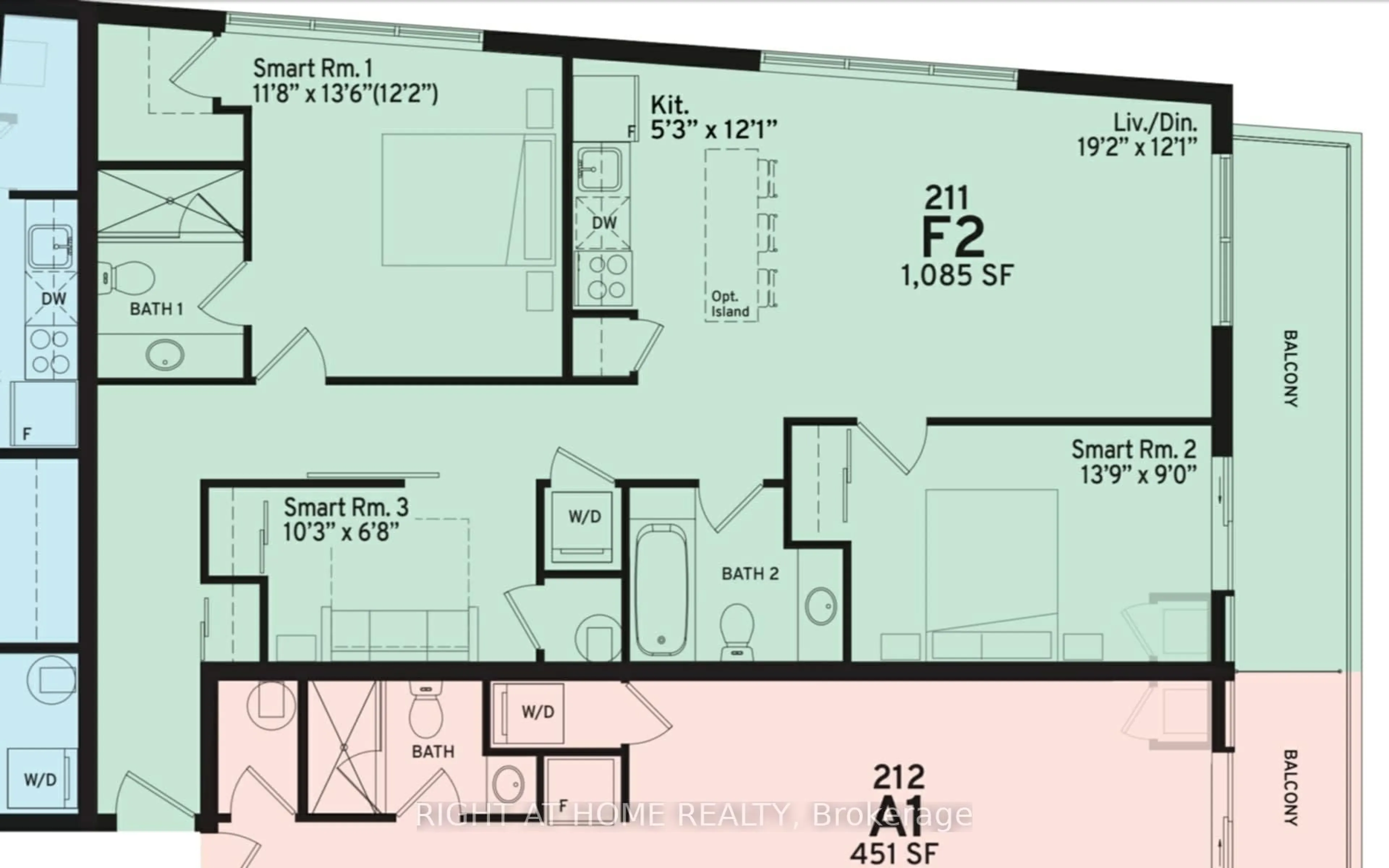 Floor plan for 2433 Dufferin St #211, Toronto Ontario M6E 0B4