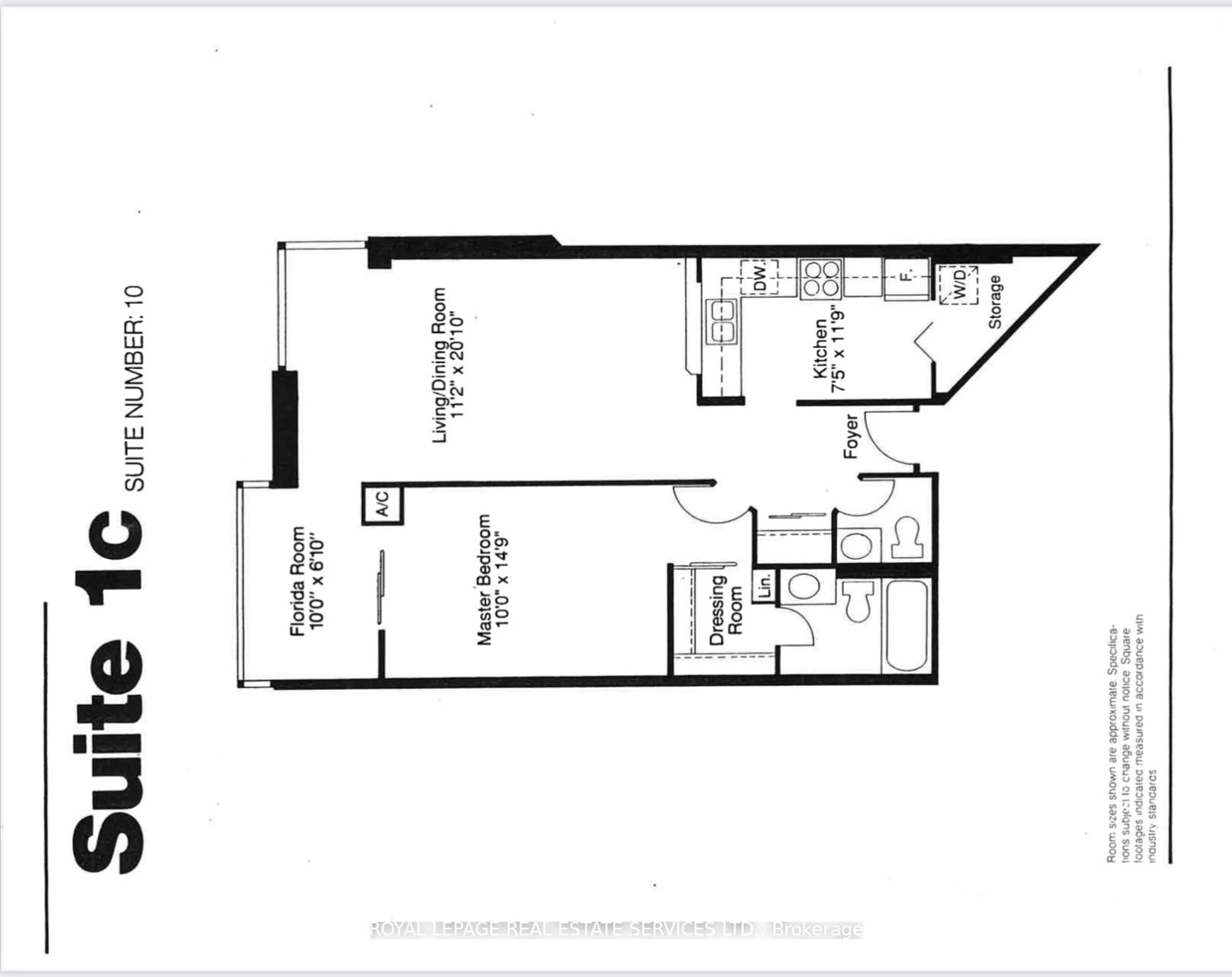 Floor plan for 1485 Lakeshore Rd N/A #110, Mississauga Ontario L5E 3G2