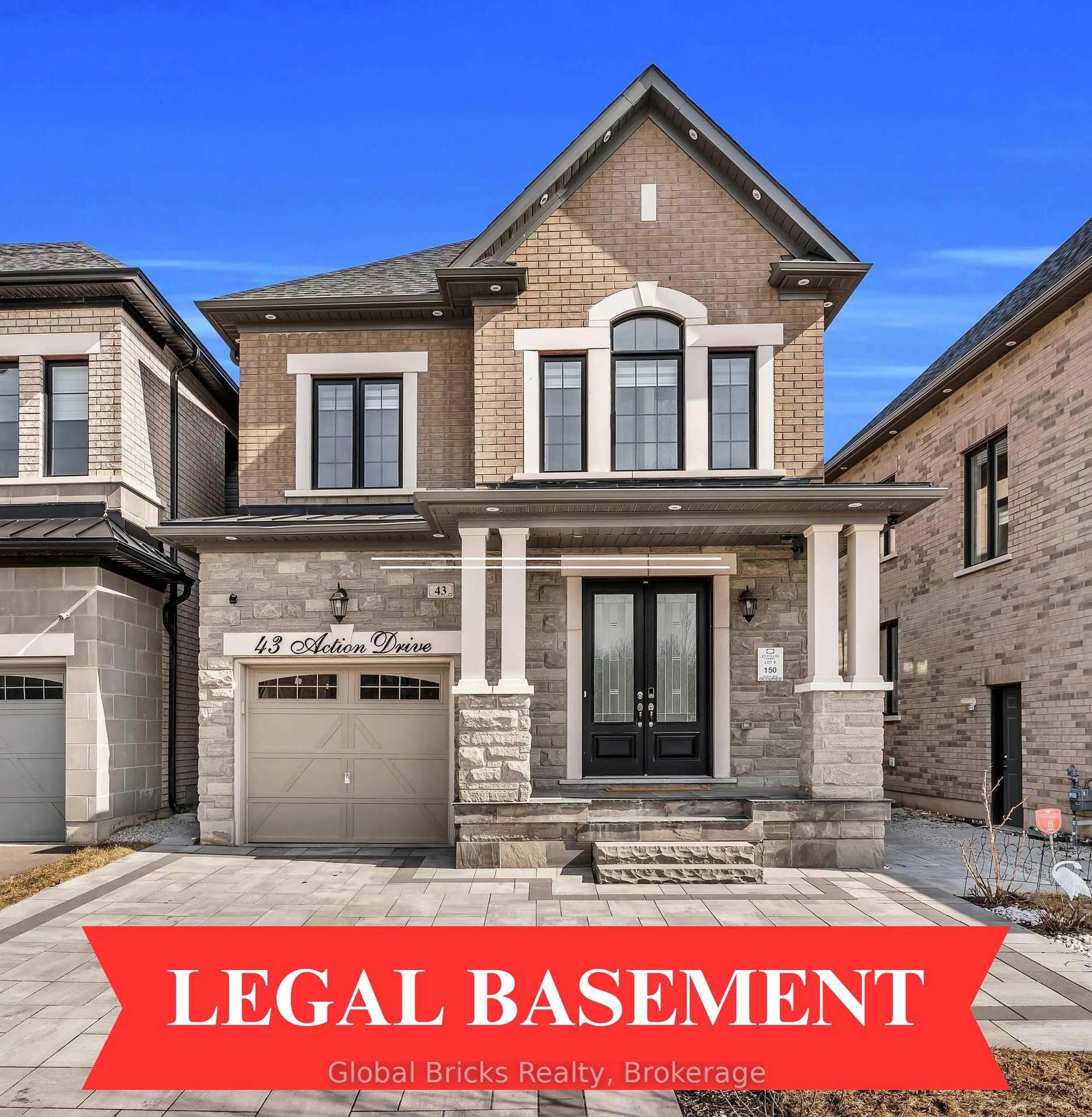 Home with brick exterior material, street for 43 Action Dr, Brampton Ontario L7A 5B2