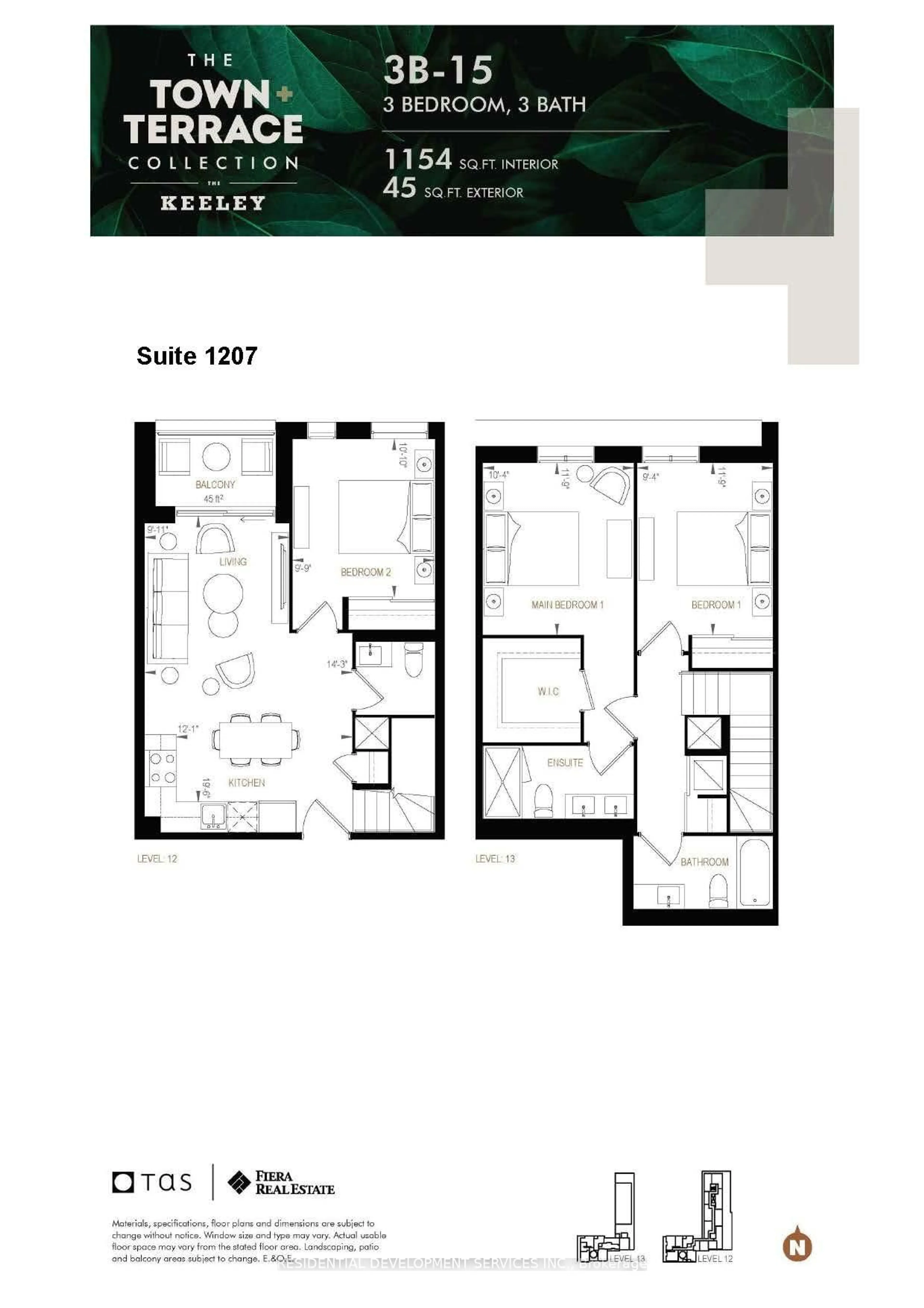 Floor plan for 3100 Keele St #1207, Toronto Ontario M3M 0E1