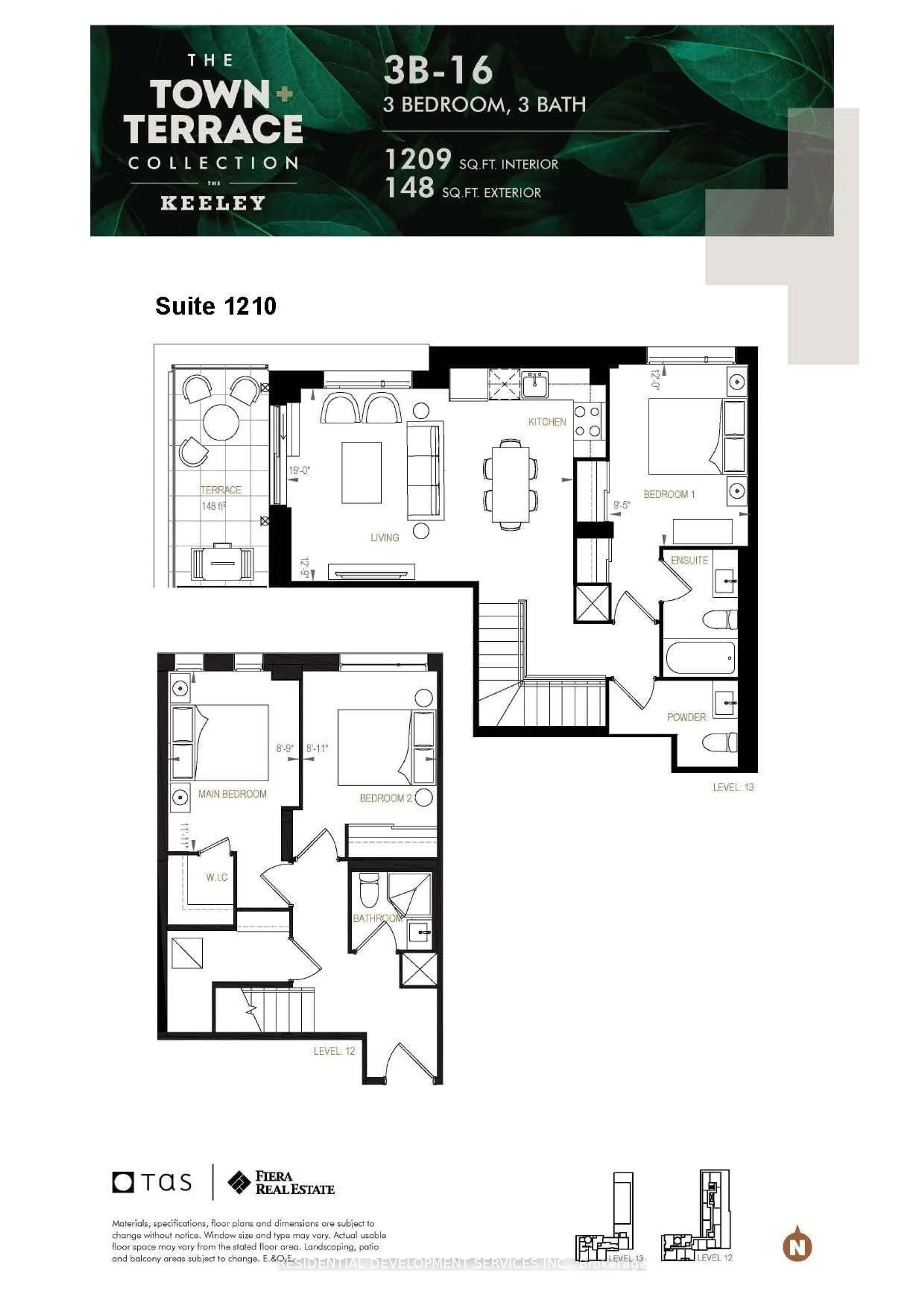 Floor plan for 3100 Keele St #1210, Toronto Ontario M3M 0E1