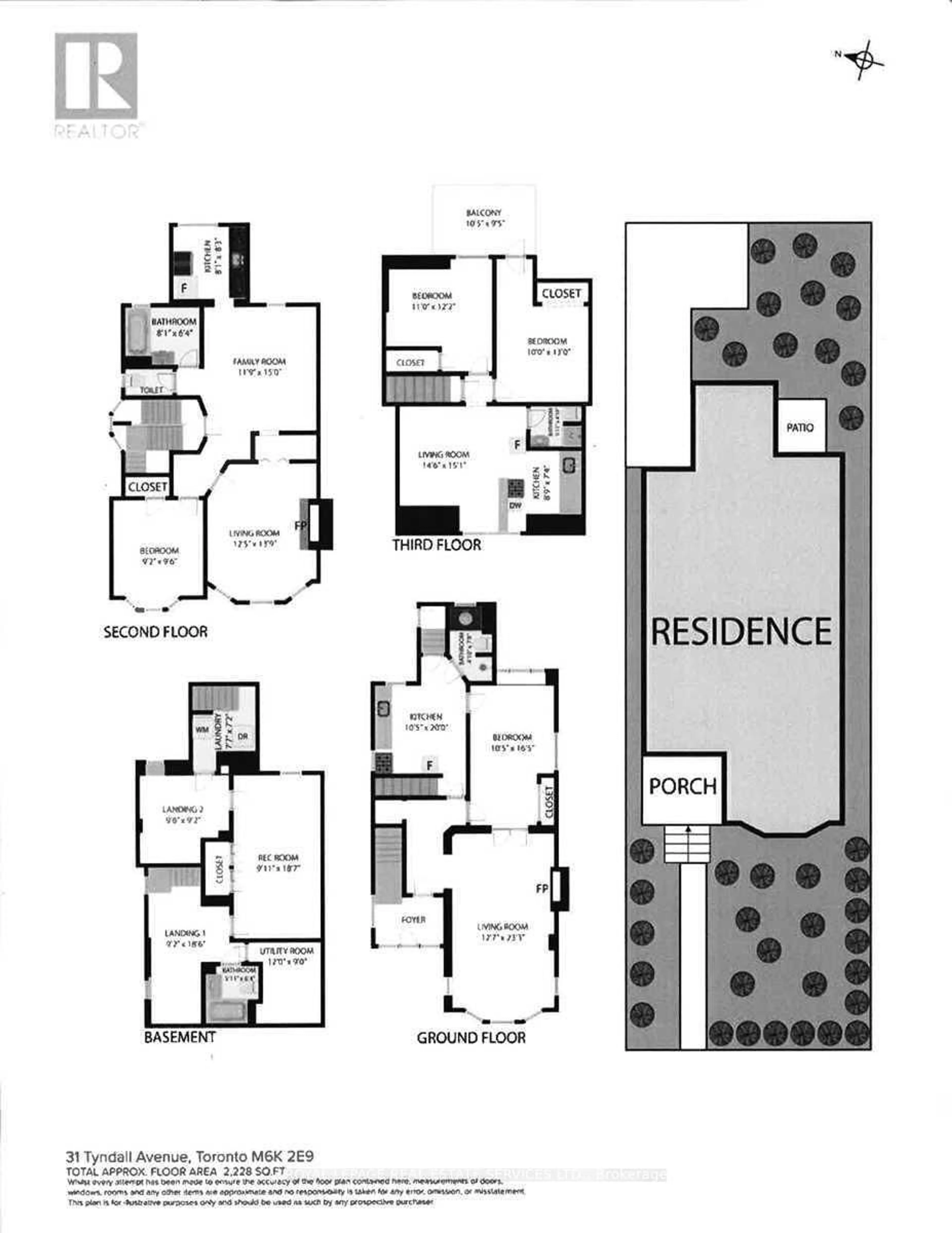Floor plan for 31 Tyndall Ave, Toronto Ontario M6K 2E9