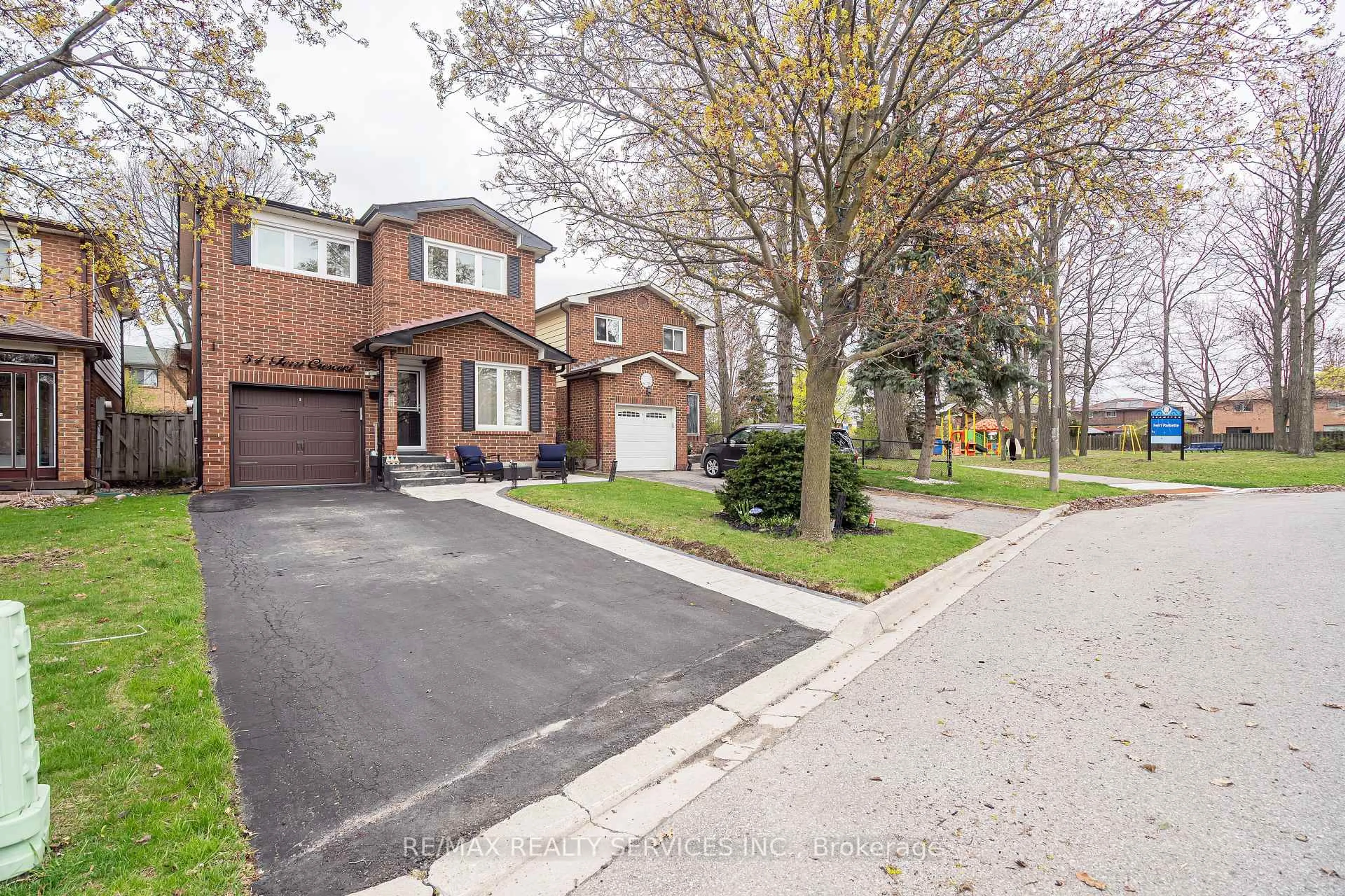 Home with brick exterior material, street for 54 Ferri Cres, Brampton Ontario L6Z 1R9