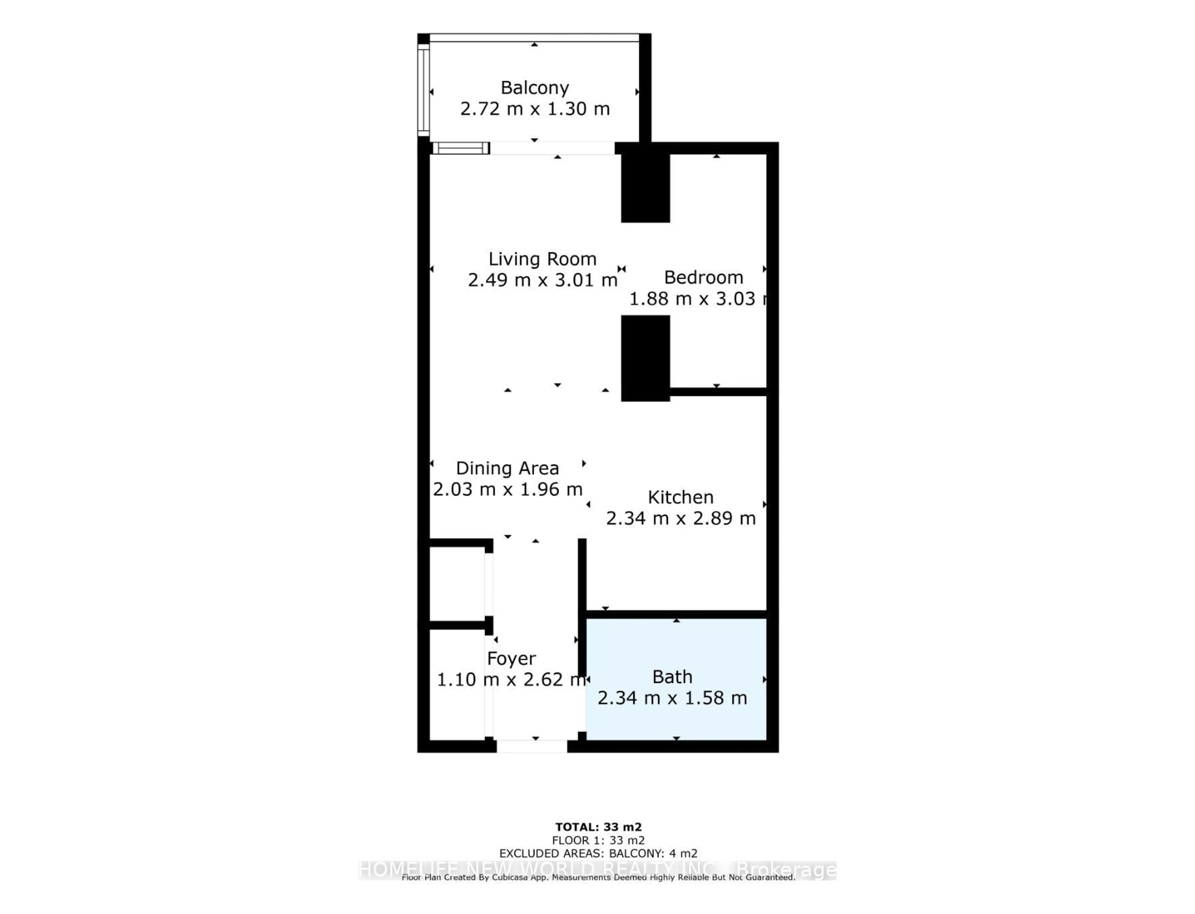 Floor plan for 8 Fieldway Rd #206, Toronto Ontario M8Z 0C3