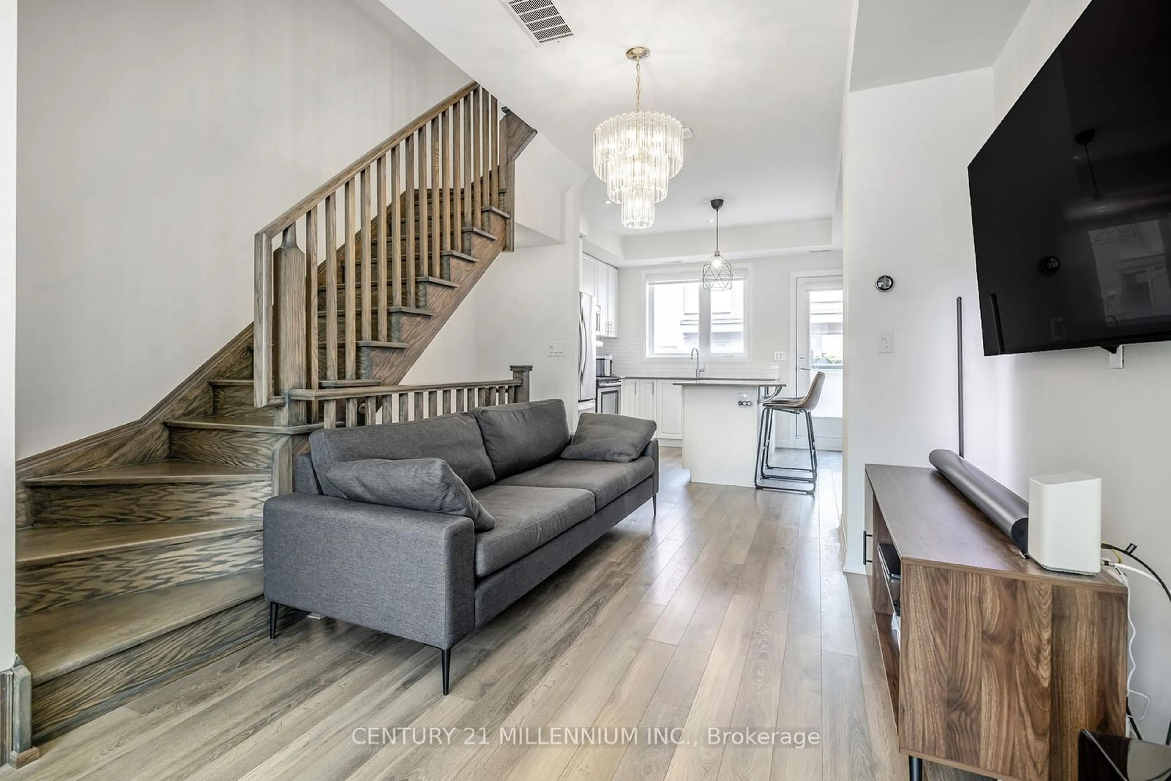 Living room with furniture, unknown for 44 Sarah Jackson Cres, Toronto Ontario M3K 0B6