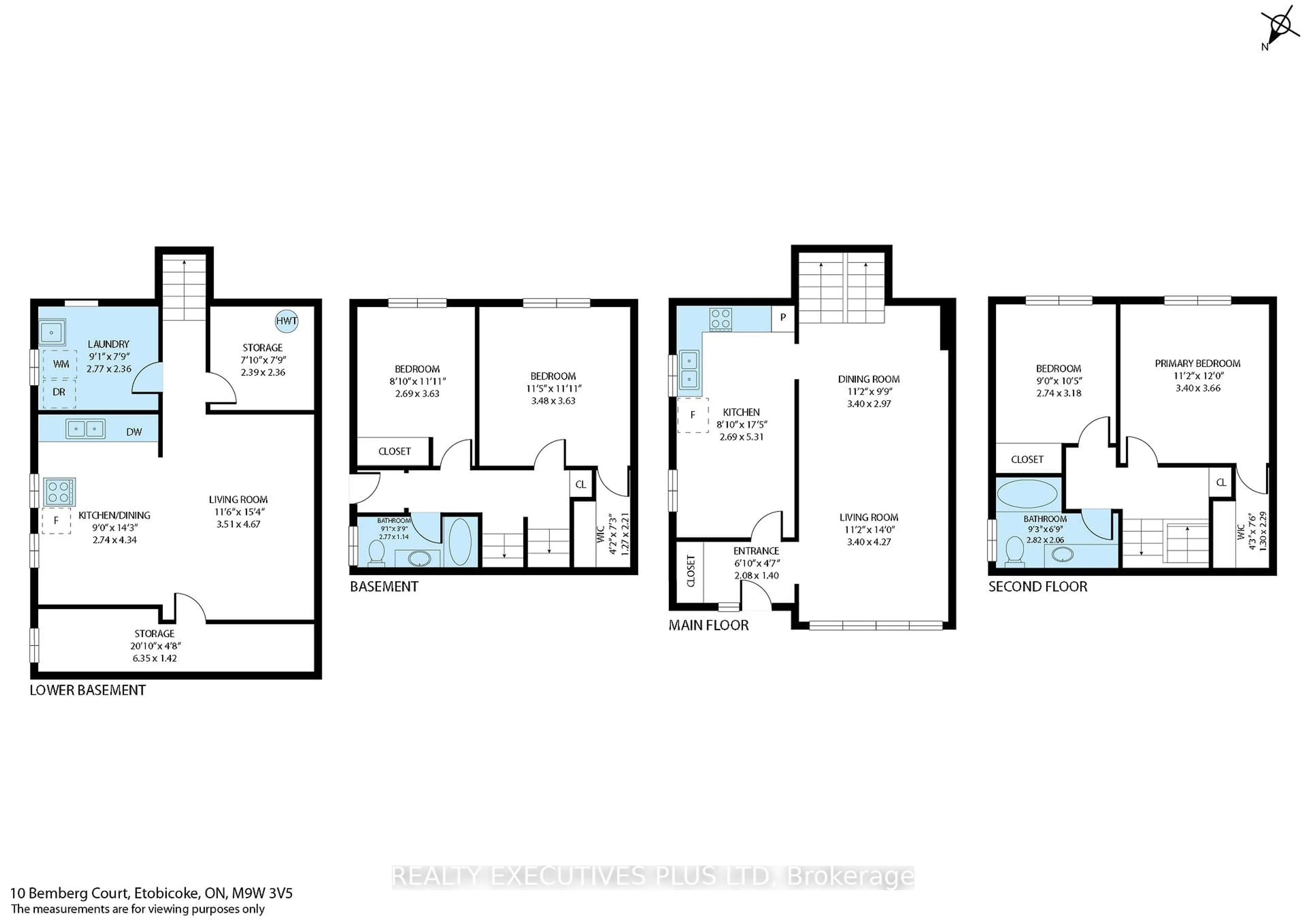 Floor plan for 10 Bemberg Crt, Toronto Ontario M9W 3V5